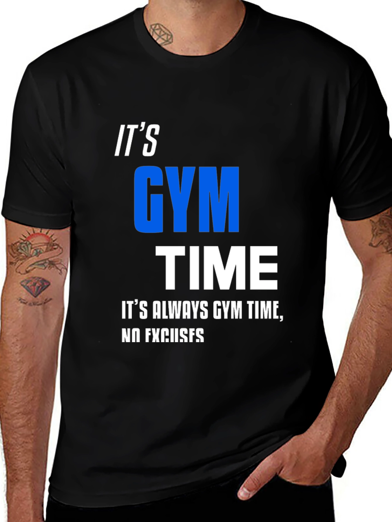 Variant 2 of It's Gym Time T-Shirt - Motivational Workout Apparel