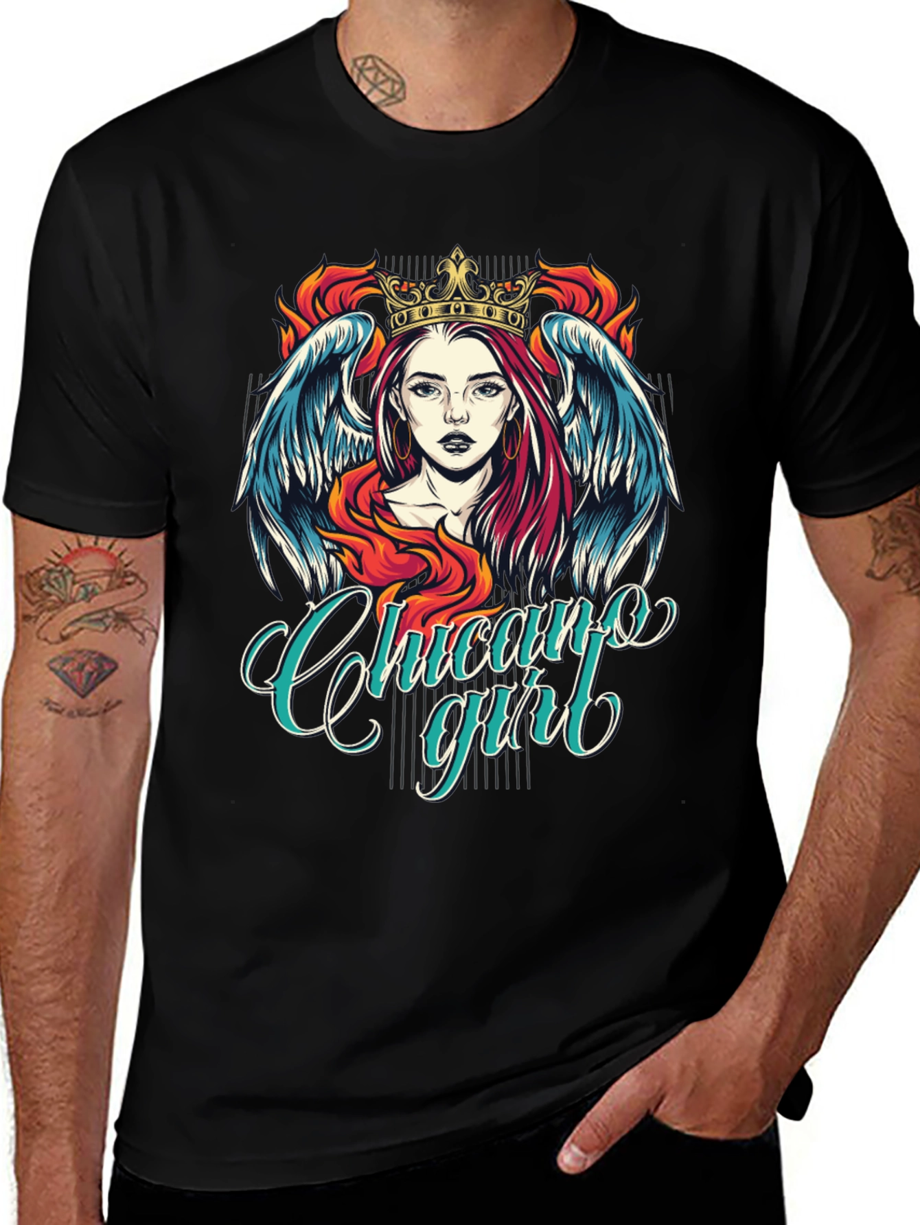 Variant 20 of Chicago Girl Graphic Tee - Black