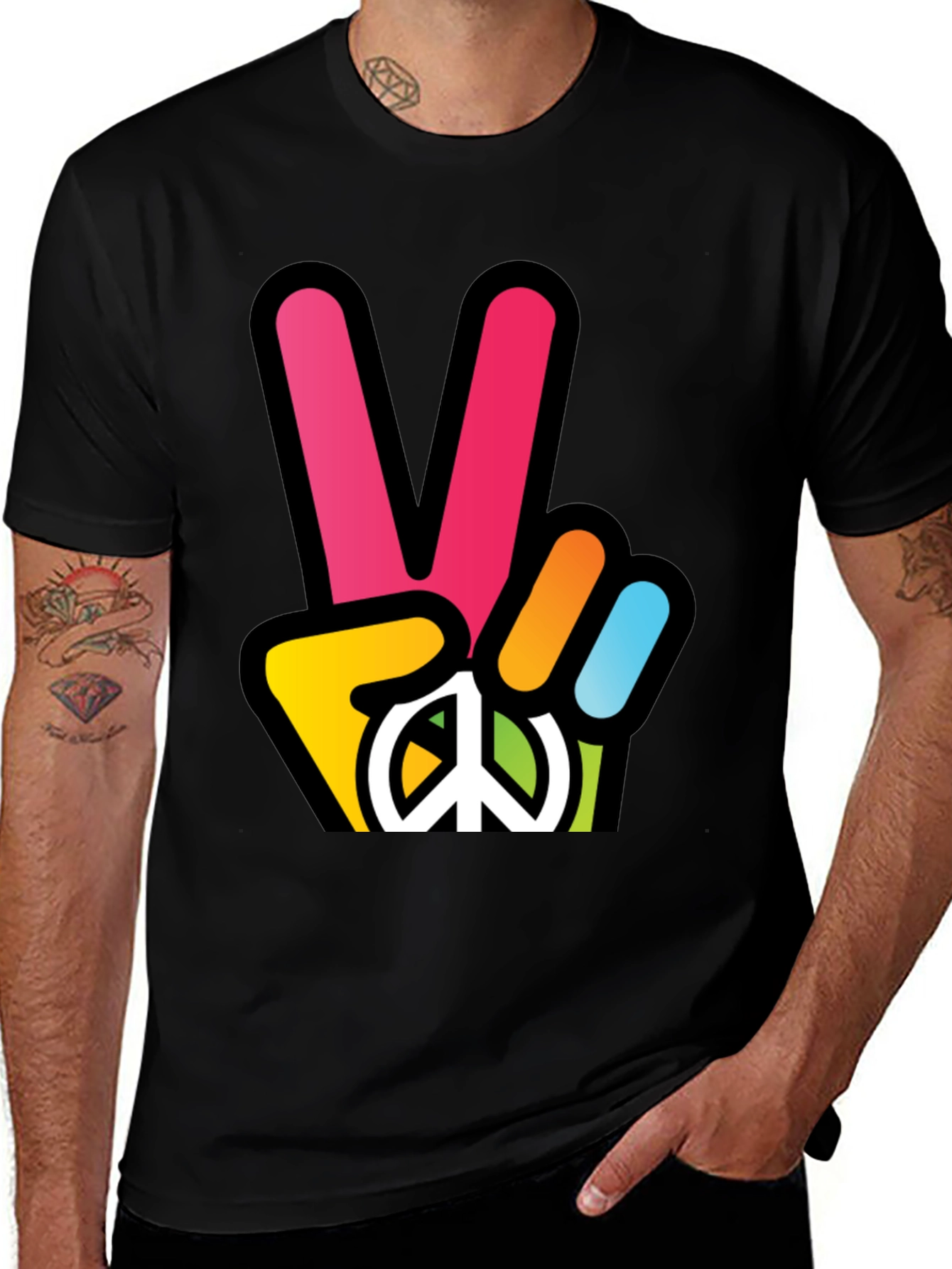 Variant 5 of Peace Sign T-Shirt - Retro Style