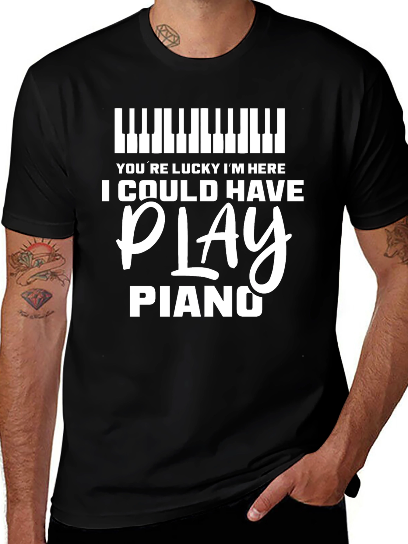 Variant 14 of Funny Piano Player T-Shirt - I Could Have Played Piano!