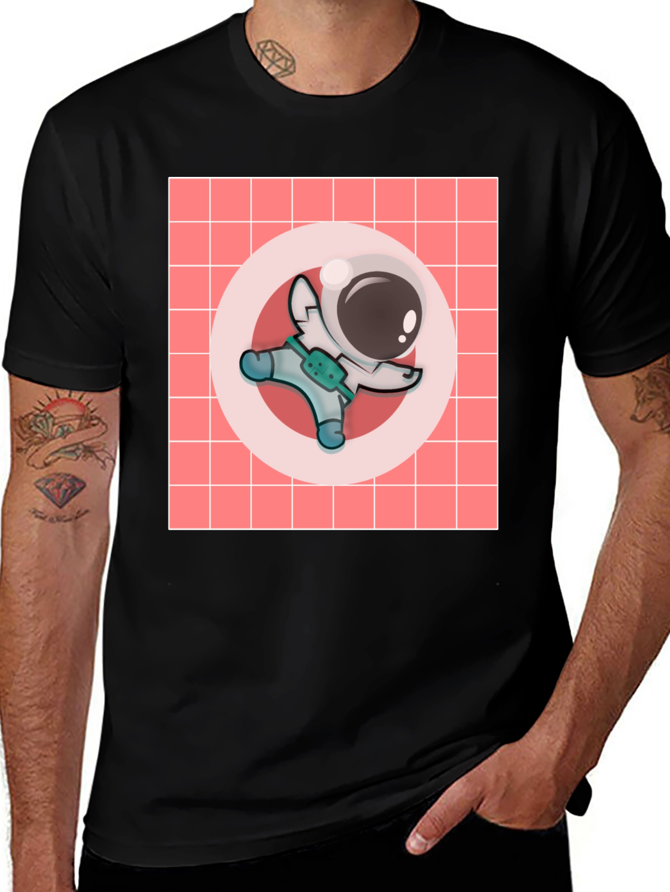 Variant 22 of Astronaut Graphic Tee - Stylish Spaceman Design