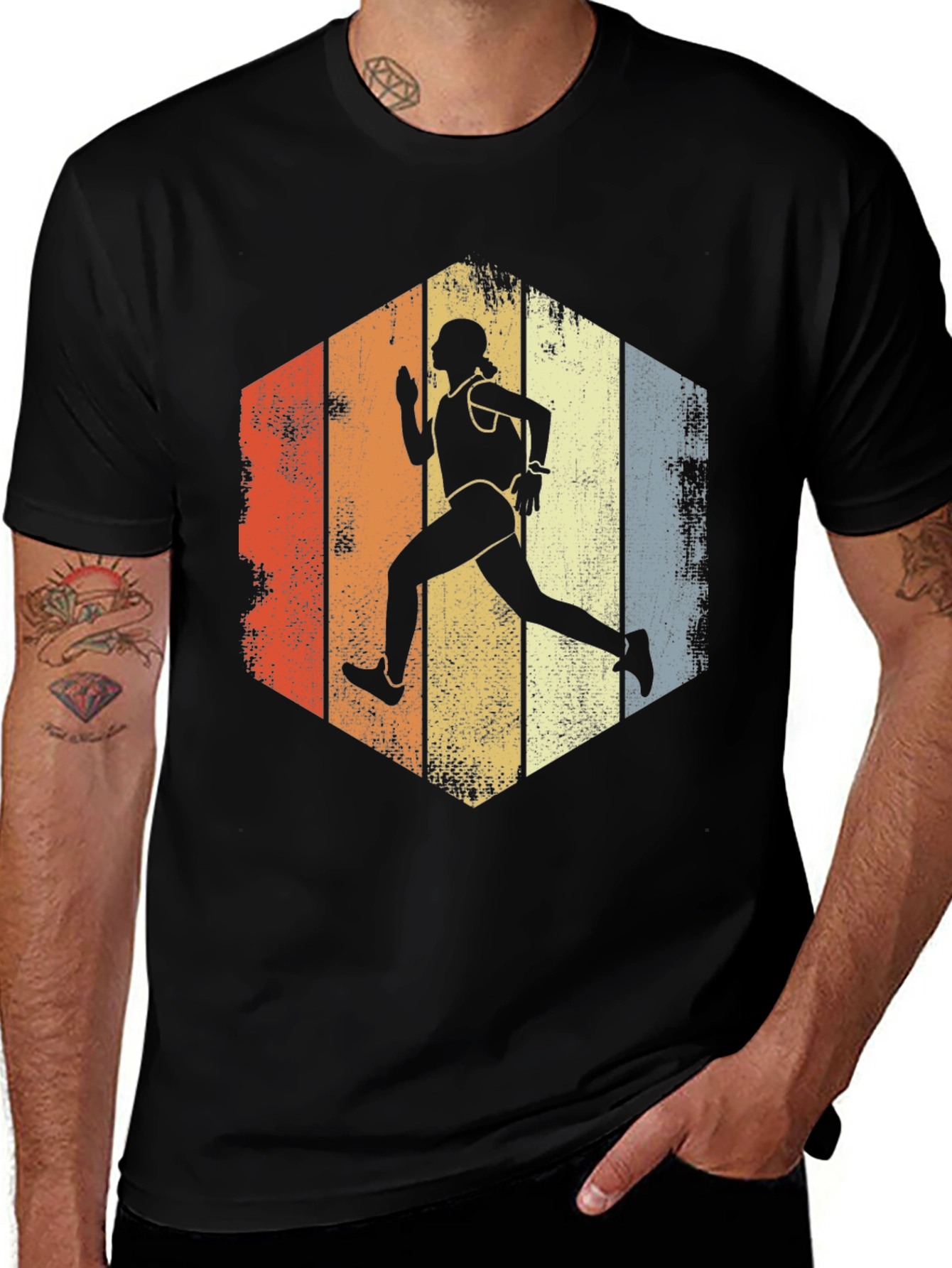 Variant 4 of Retro Runner Graphic Tee