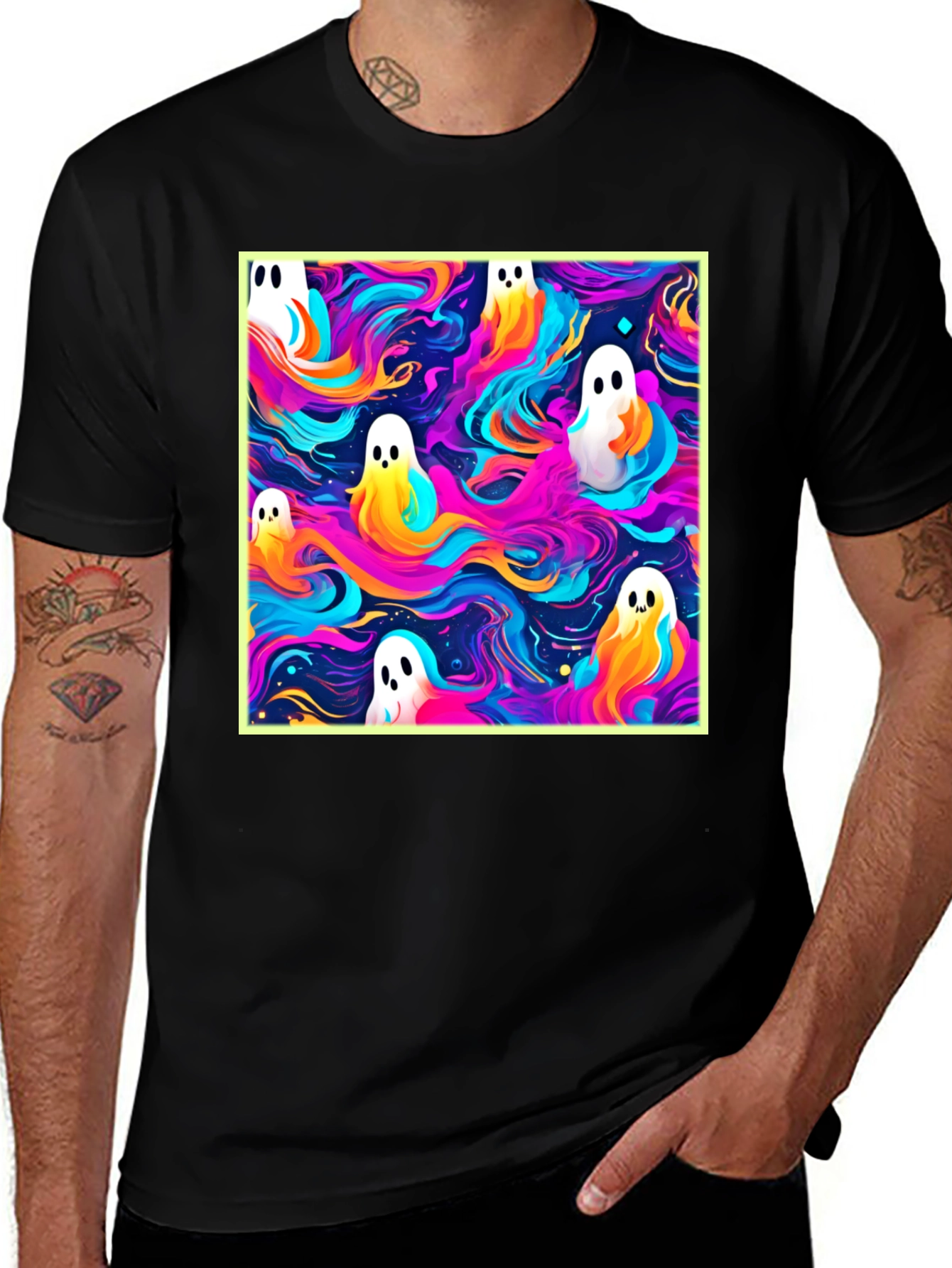 Variant 28 of Ghostly Swirl T-Shirt