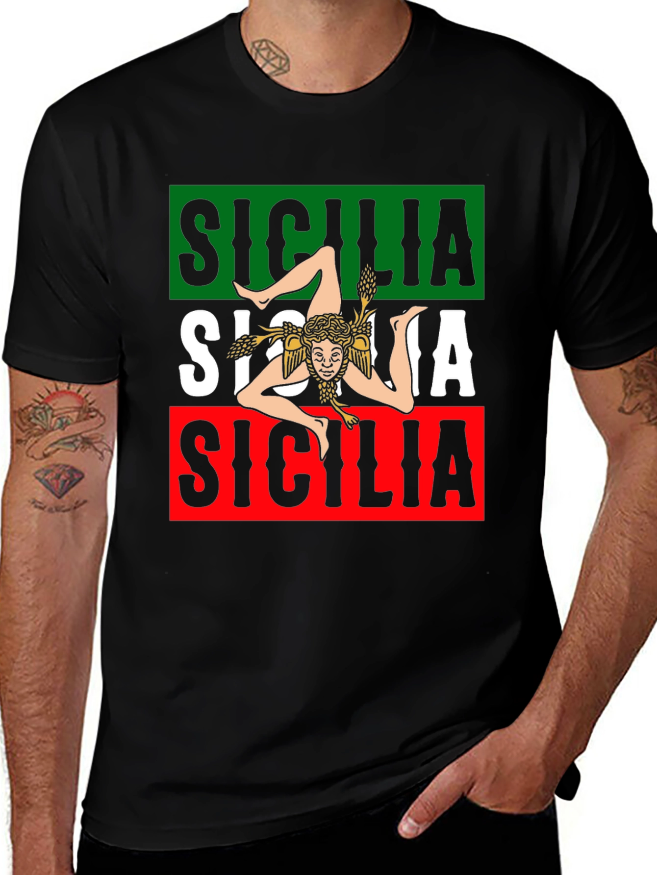 Sicilia Italy Flag T-Shirt