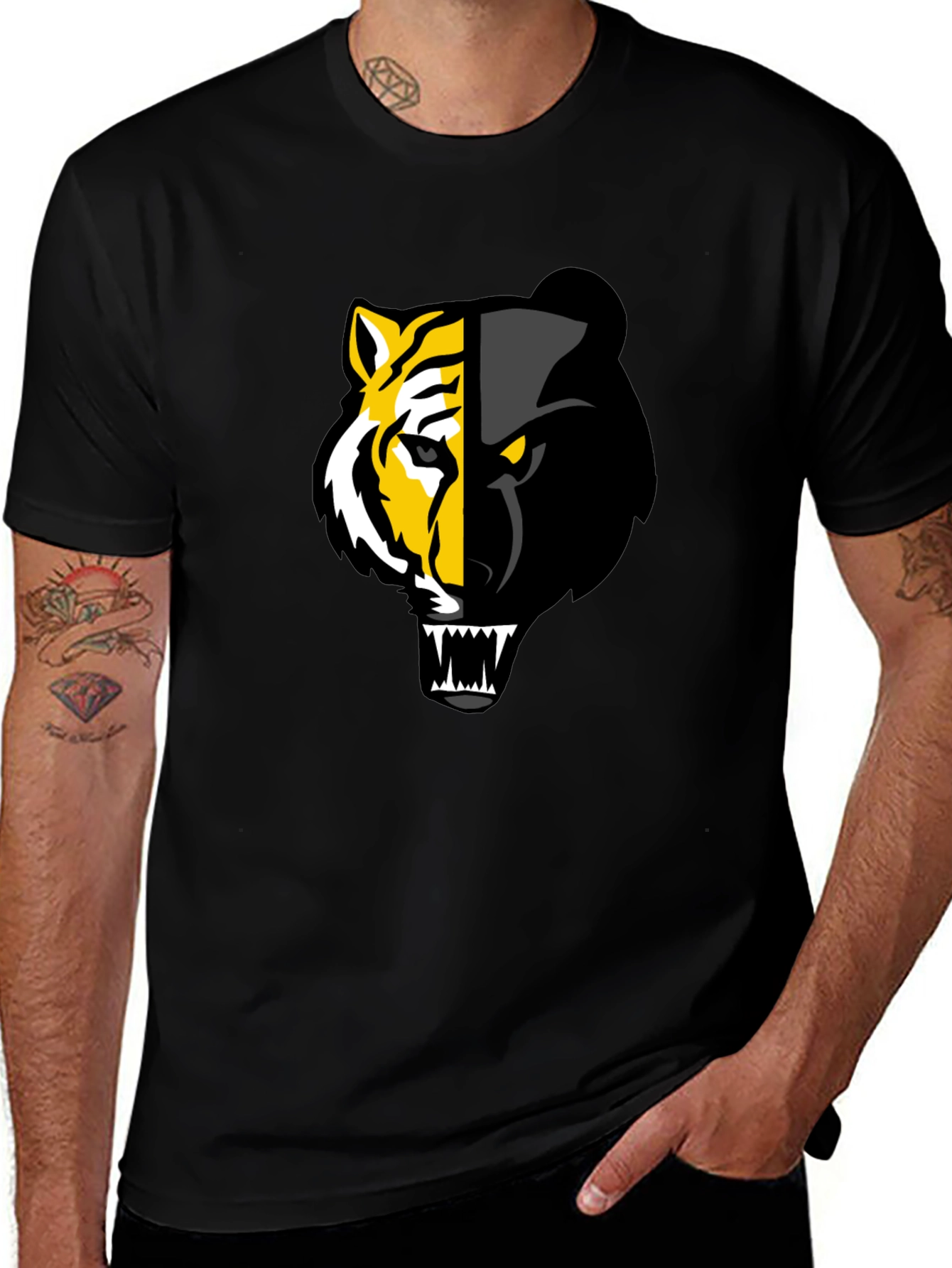 Tiger Panther Graphic Print T-Shirt