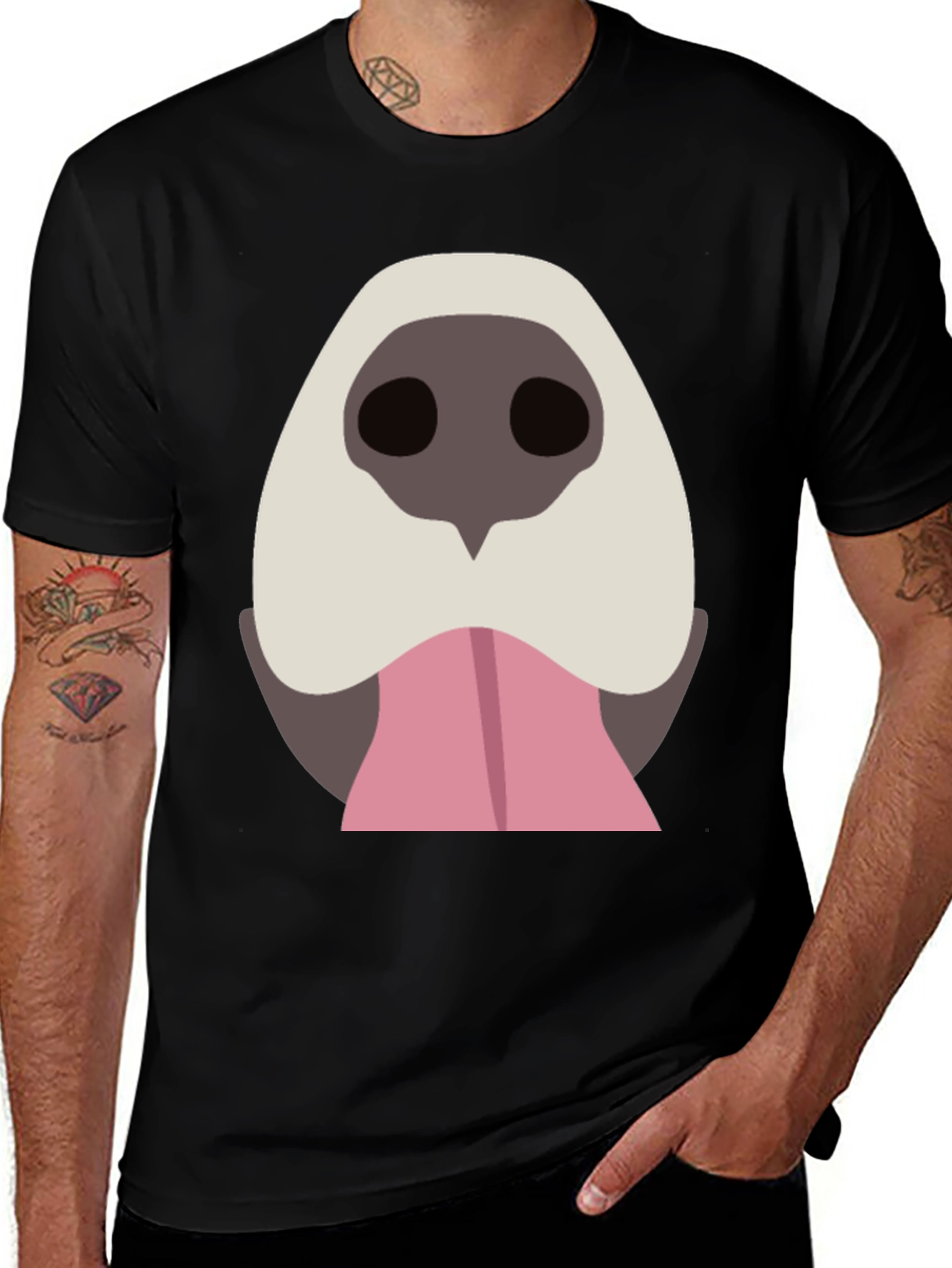 Variant 2 of Funny Dog Face Graphic T-Shirt