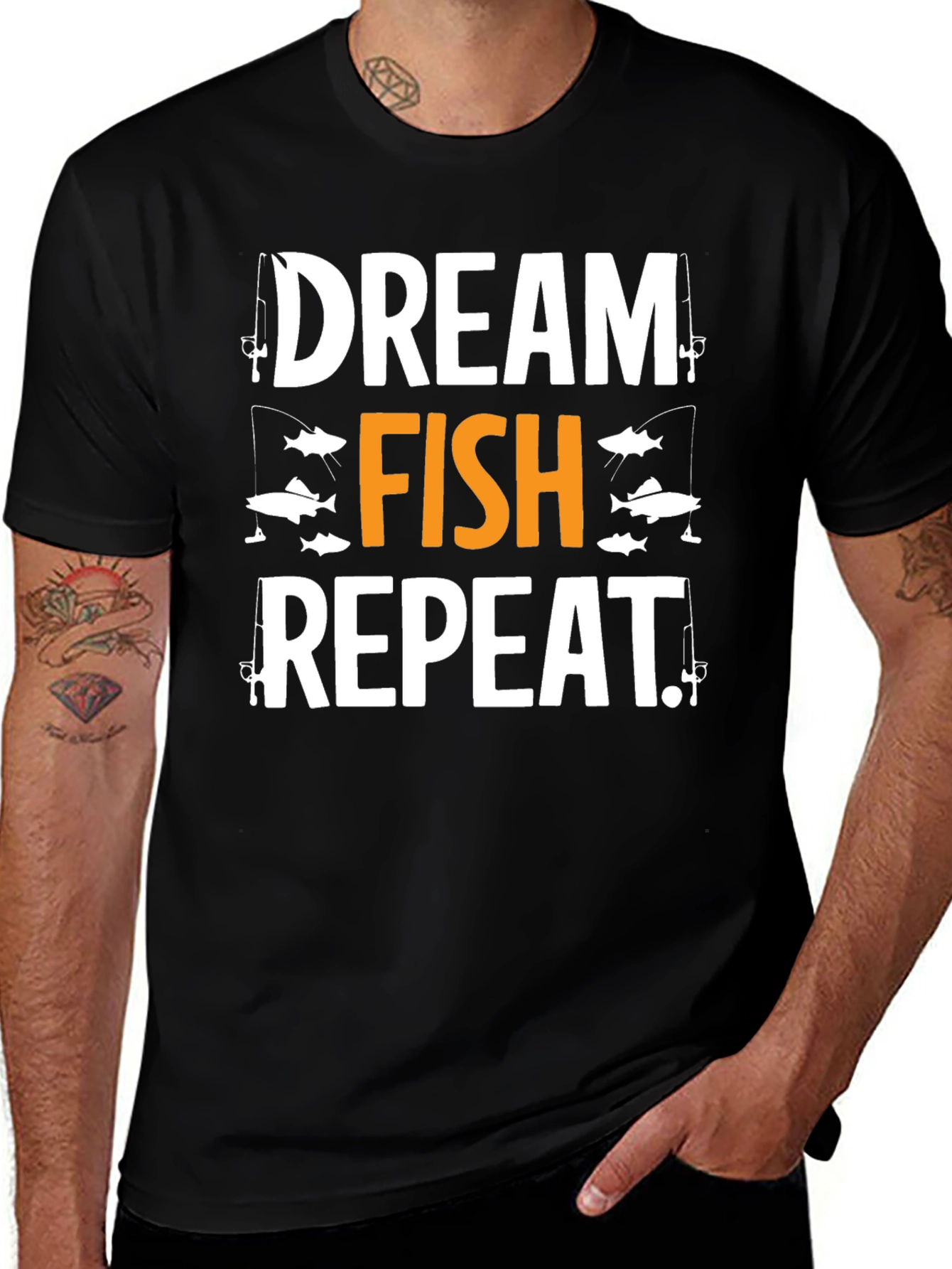 Variant 26 of Dream Fish Repeat Graphic Tee
