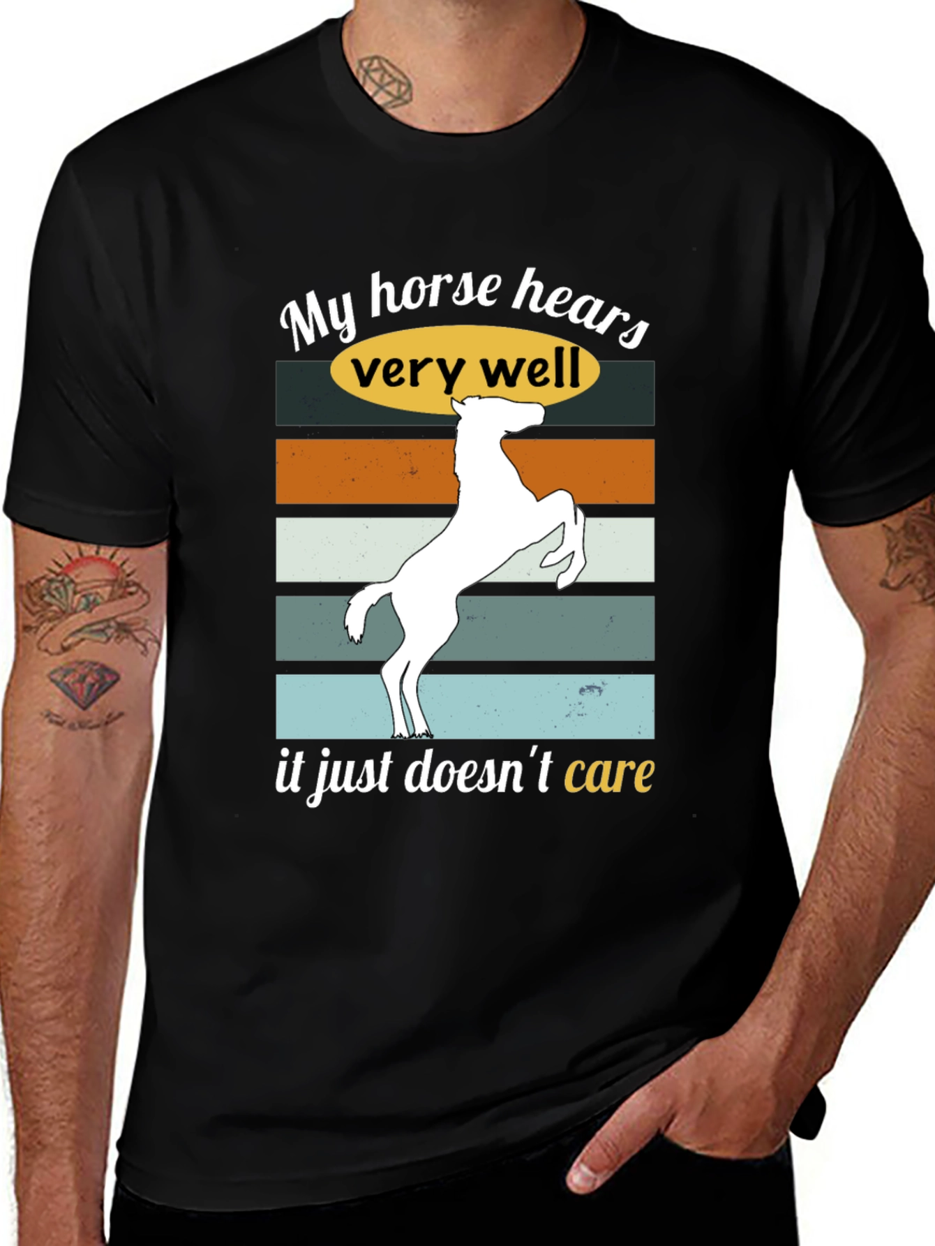 Funny Horse Hear T-Shirt, Sarcastic Equestrian Tee