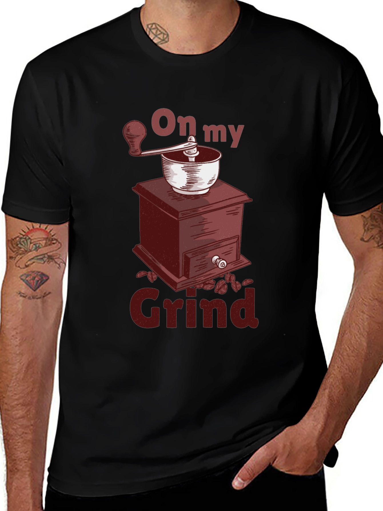 Variant 16 of On My Grind Coffee Lover Graphic Tee - Unique Gift