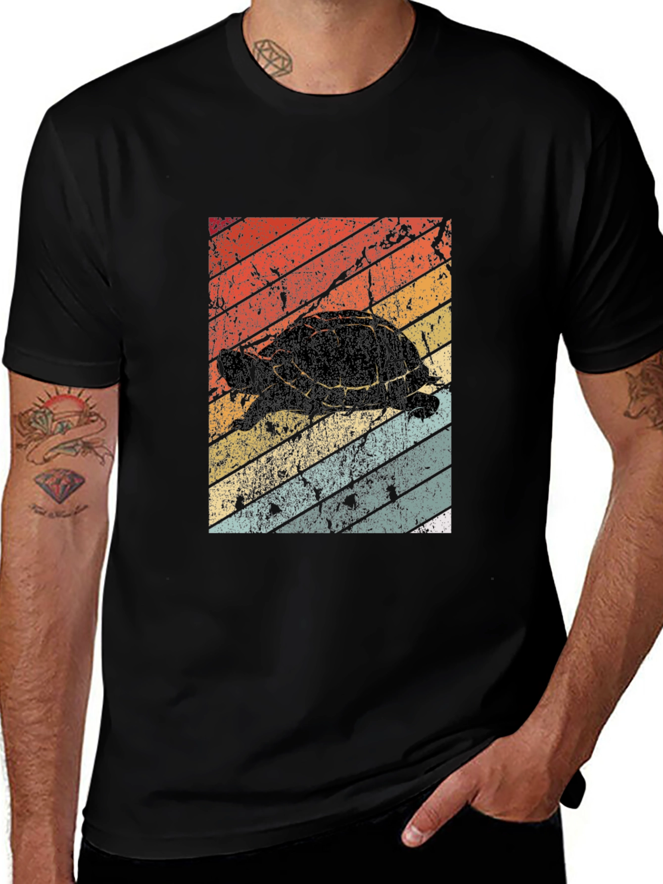 Variant 6 of Retro Turtle Graphic Tee - Vintage Style T-Shirt