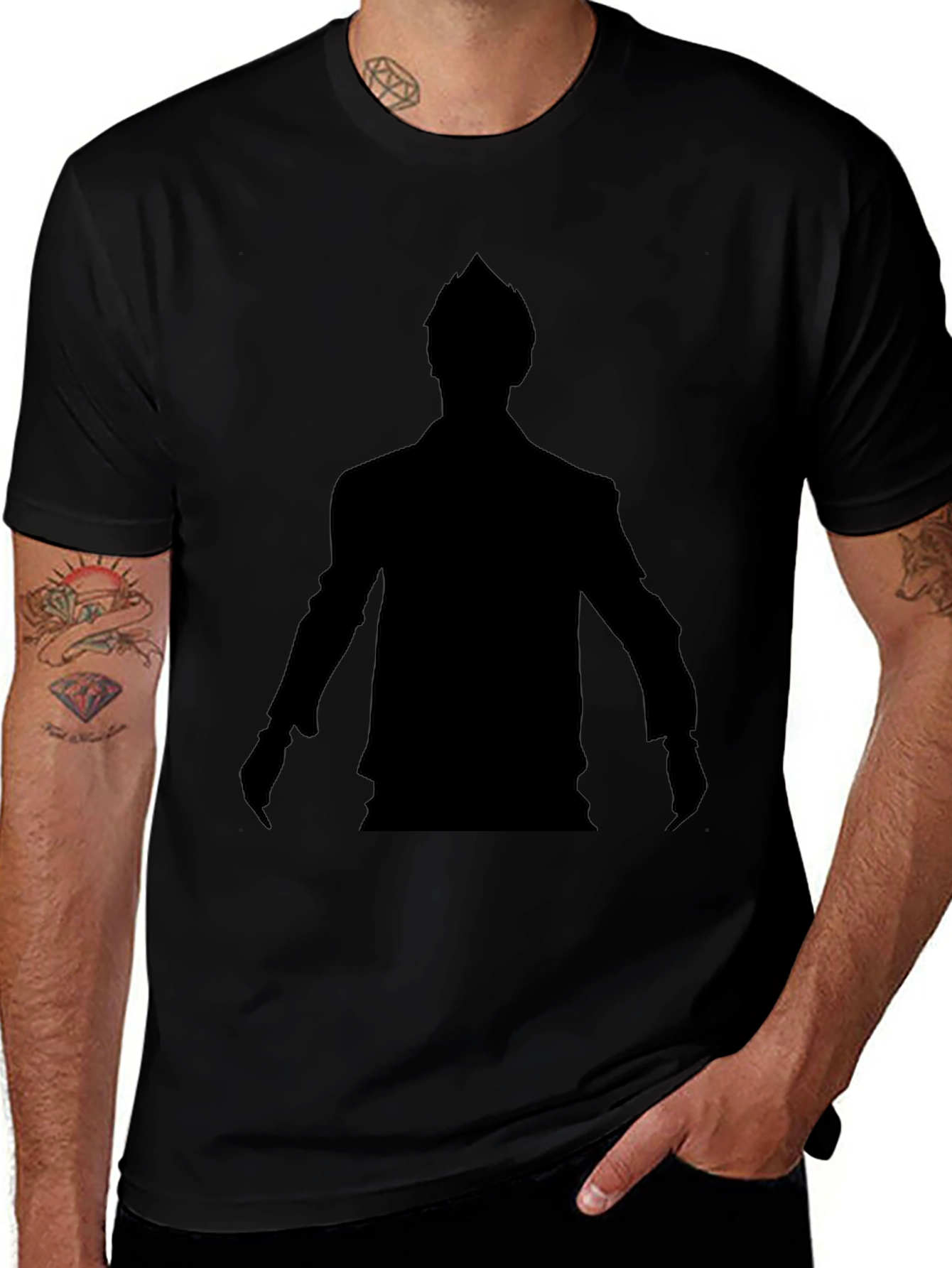 Variant 3 of Silhouette Graphic Black T-Shirt