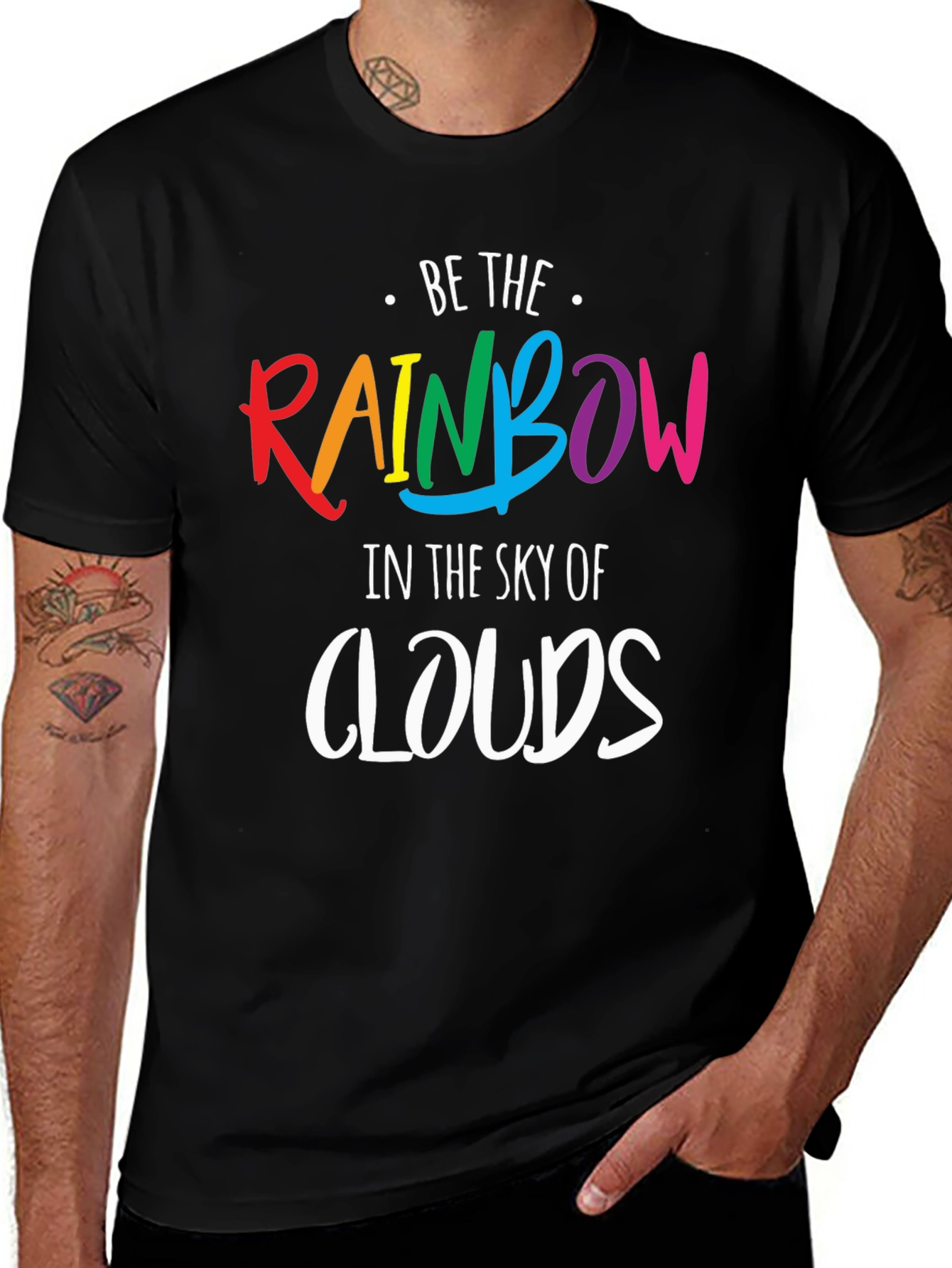 Variant 11 of Be The Rainbow T-Shirt - Inspirational Pride Tee