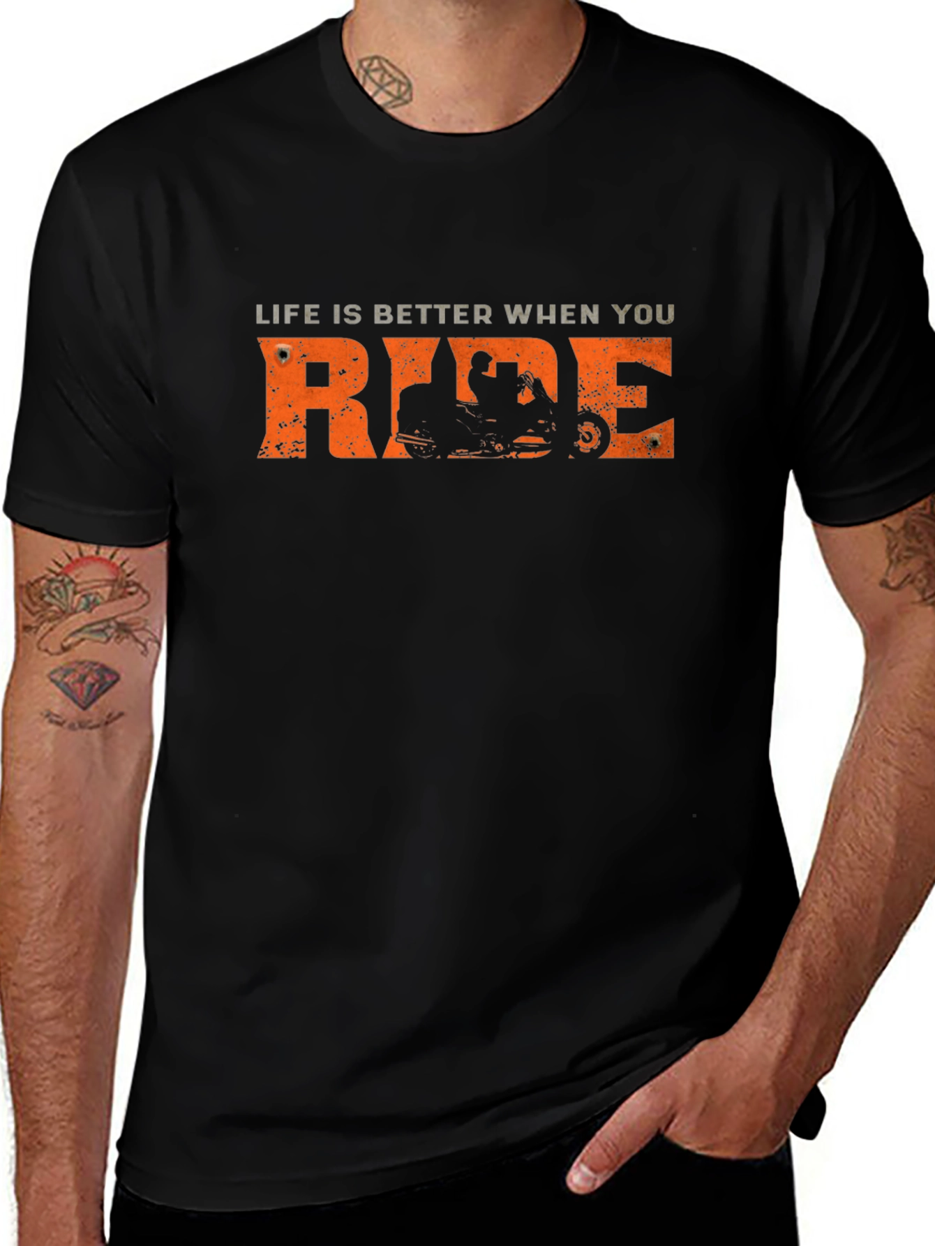 Life is Better When You Ride Black Graphic Tee