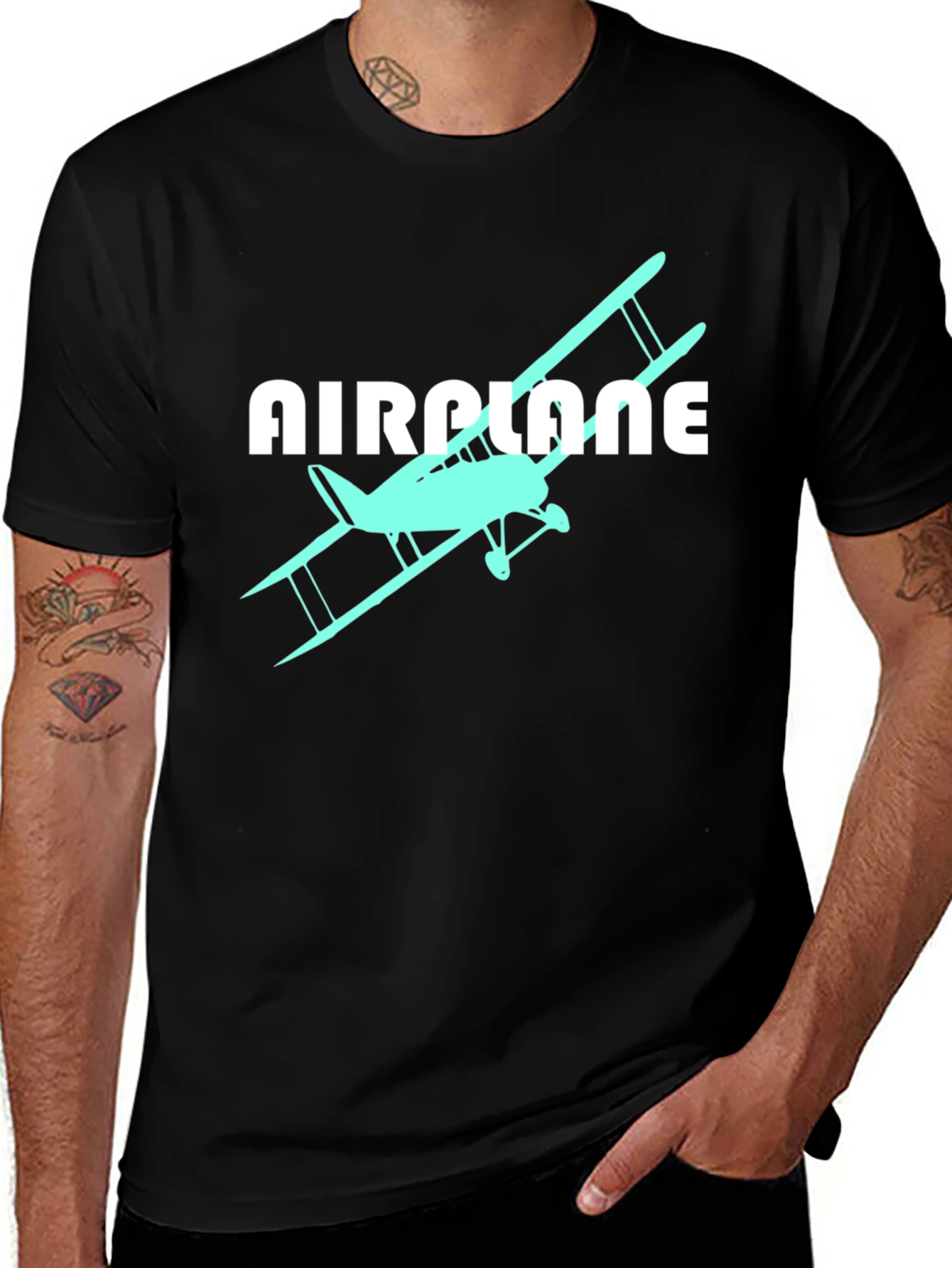 Airplane Biplane Graphic Tee - Aviation T-Shirt