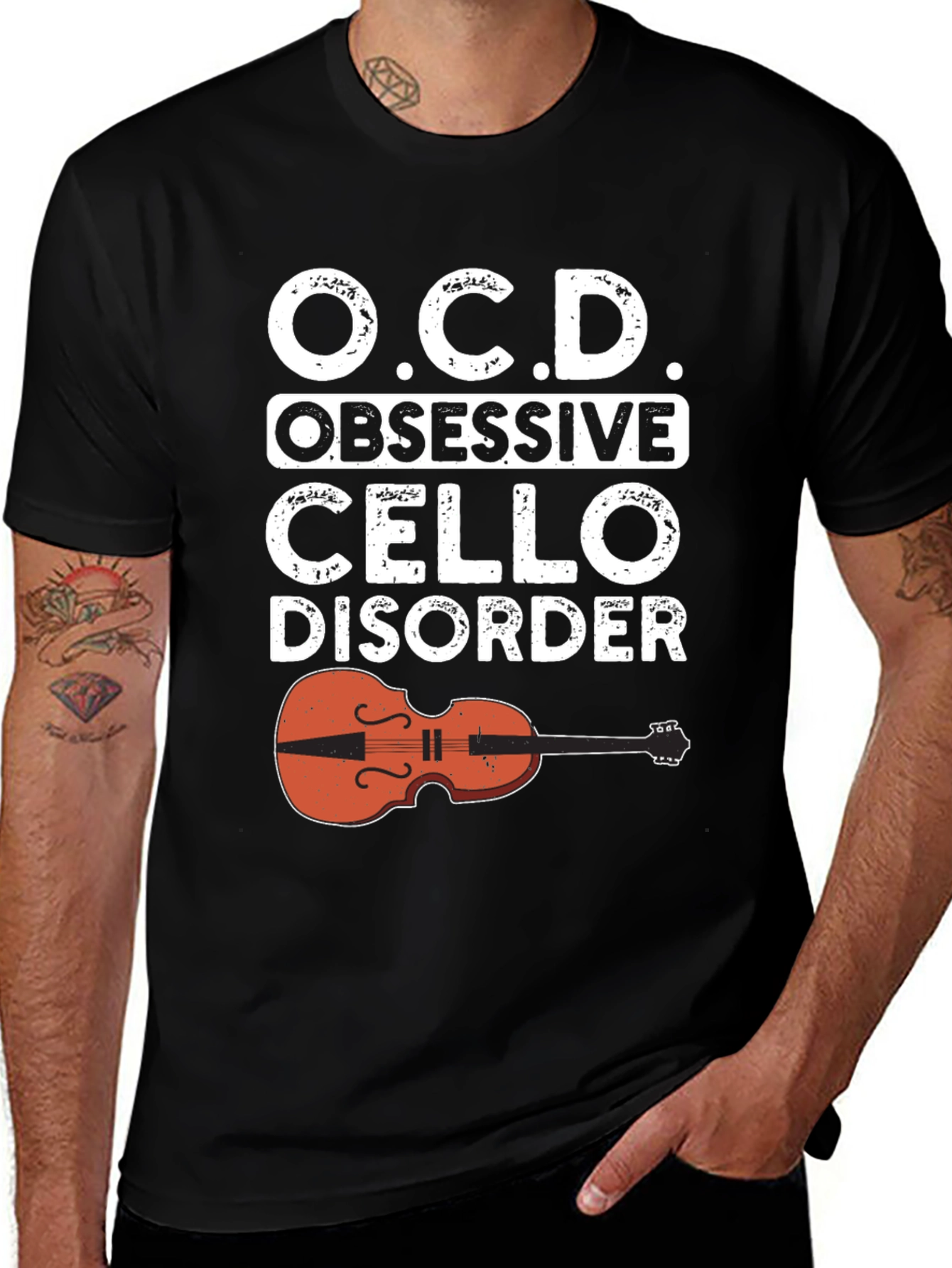 Variant 25 of Obsessive Cello Disorder T-Shirt - Music Lover Tee