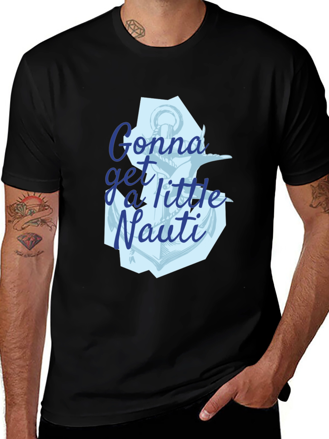 Variant 8 of Nautical Anchor Graphic Tee