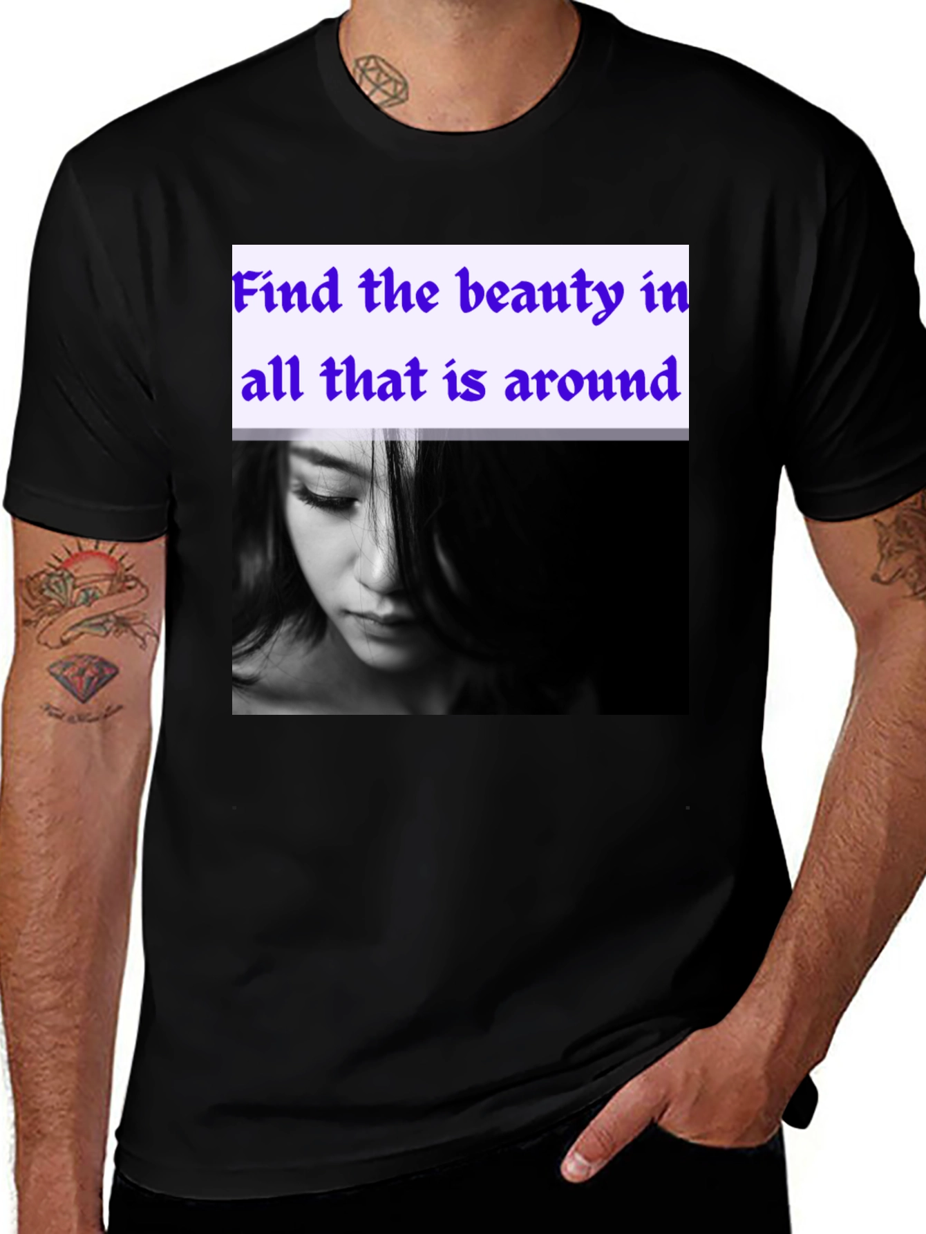 Black Beauty Within T-Shirt - Inspirational Graphic Tee main image