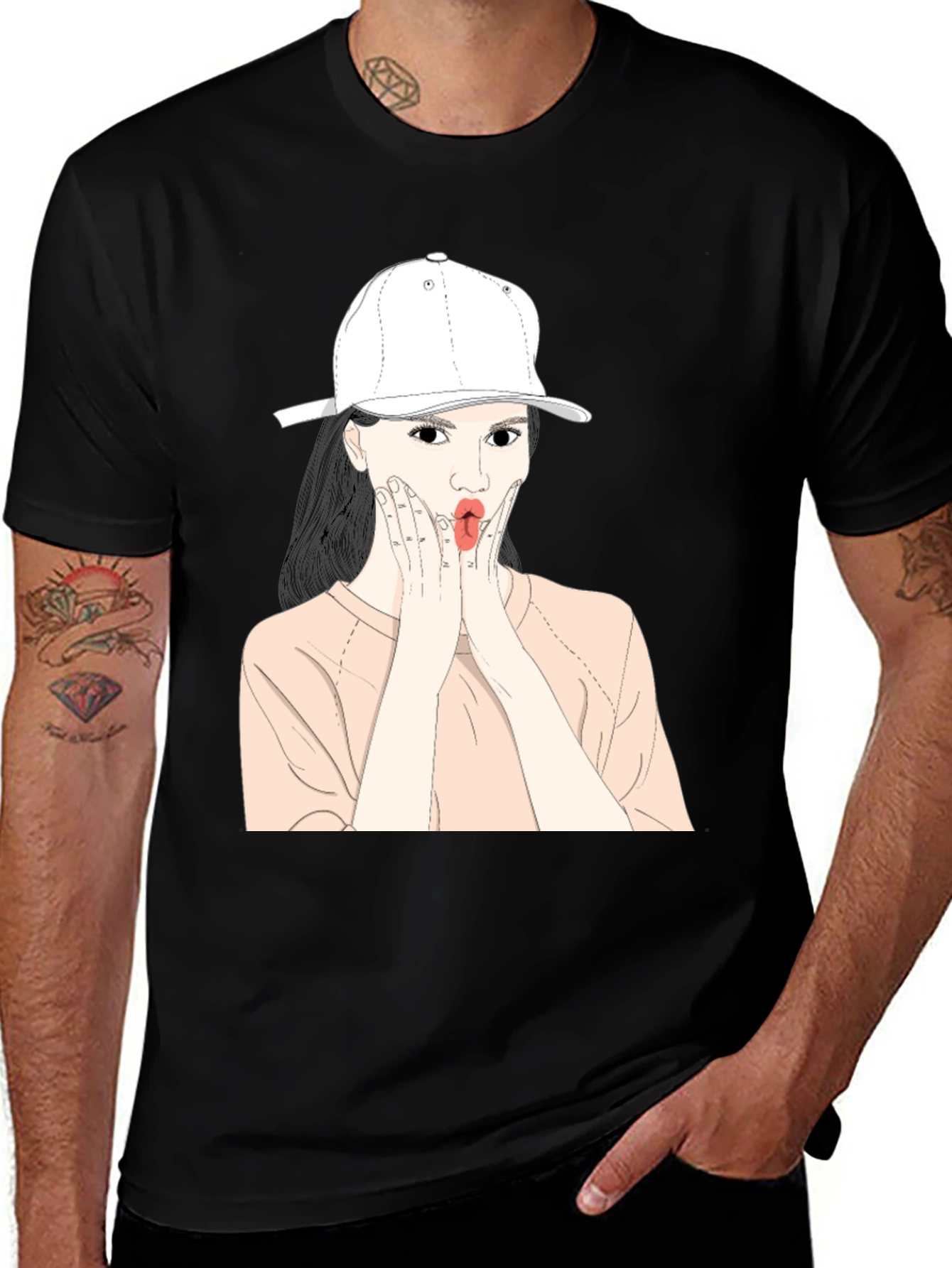 Fun Cartoon Girl Graphic Tee