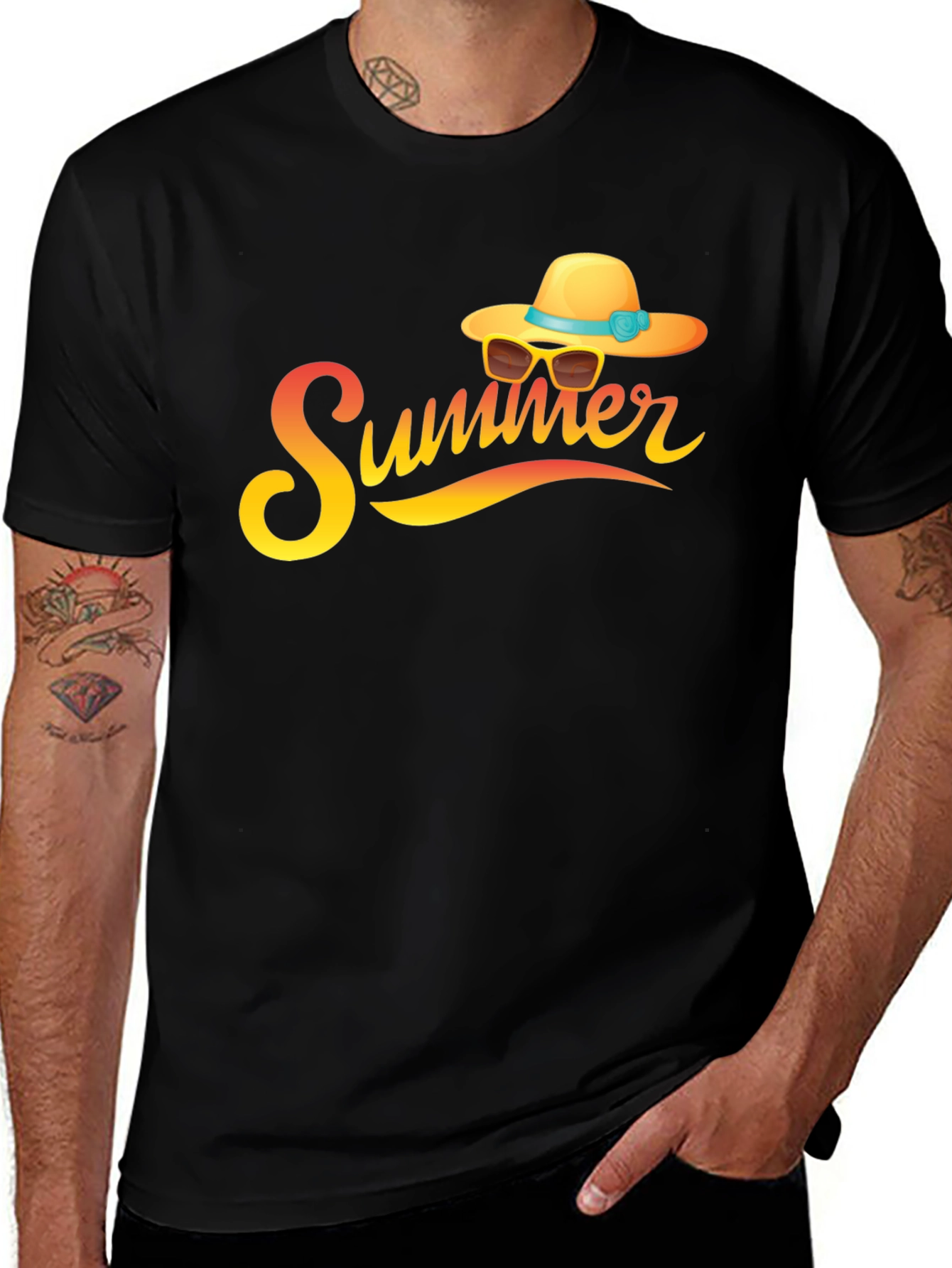 Variant 16 of Summer T-Shirt: Hat and Sun Graphic Tee