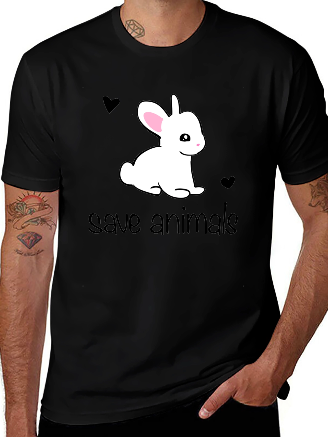 Variant 23 of Save Animals Bunny T-Shirt