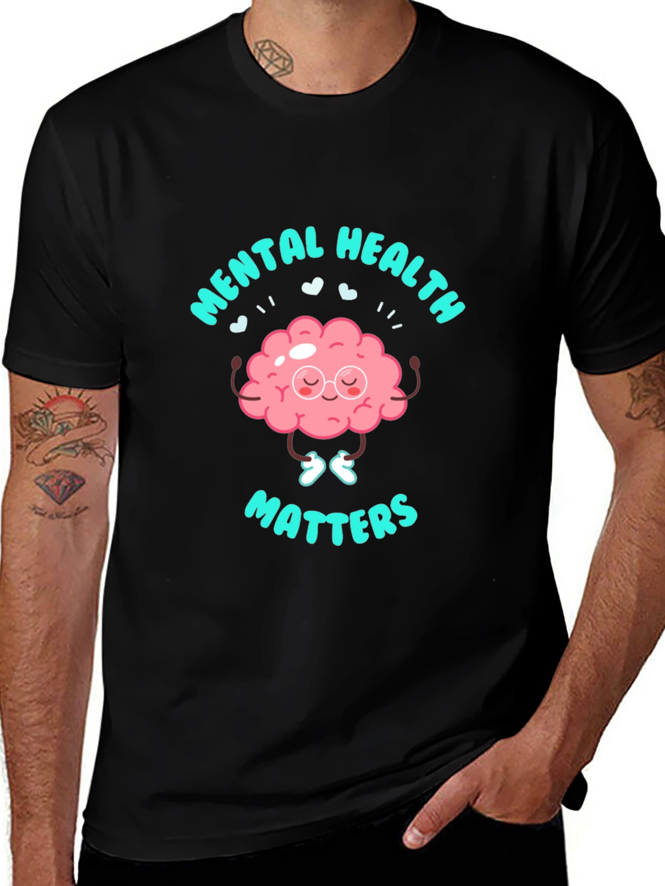 Variant 15 of Mental Health Matters Black T-Shirt