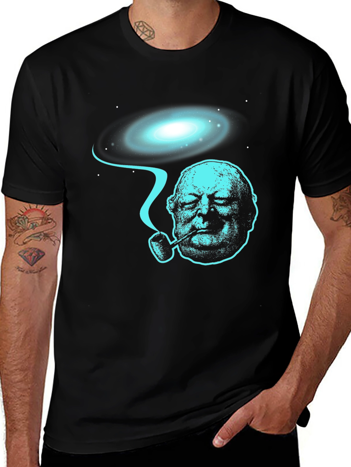 Variant 9 of Galaxy Churchill Black Graphic Tee
