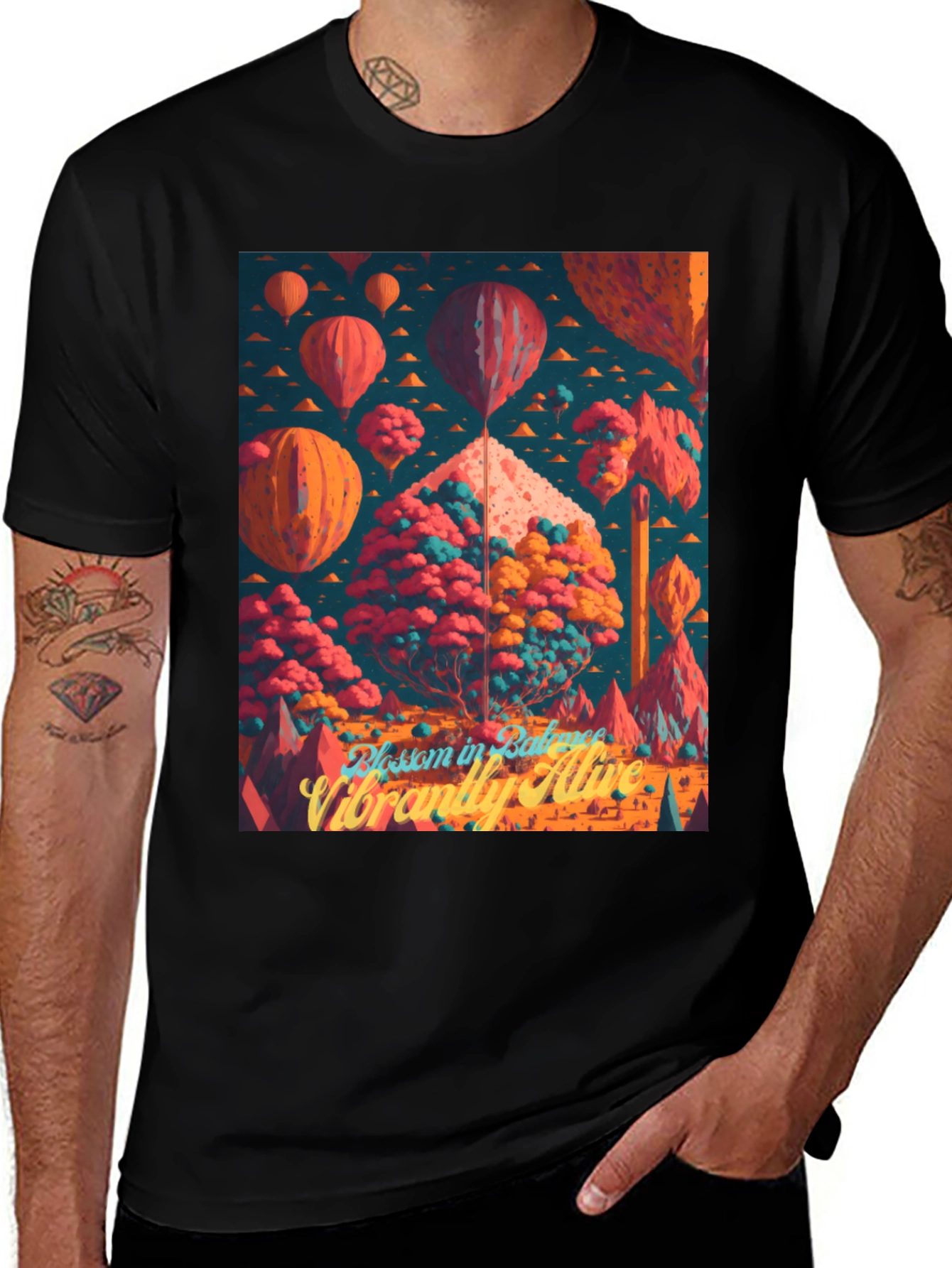 Variant 24 of Vibrantly Alive Graphic T-Shirt