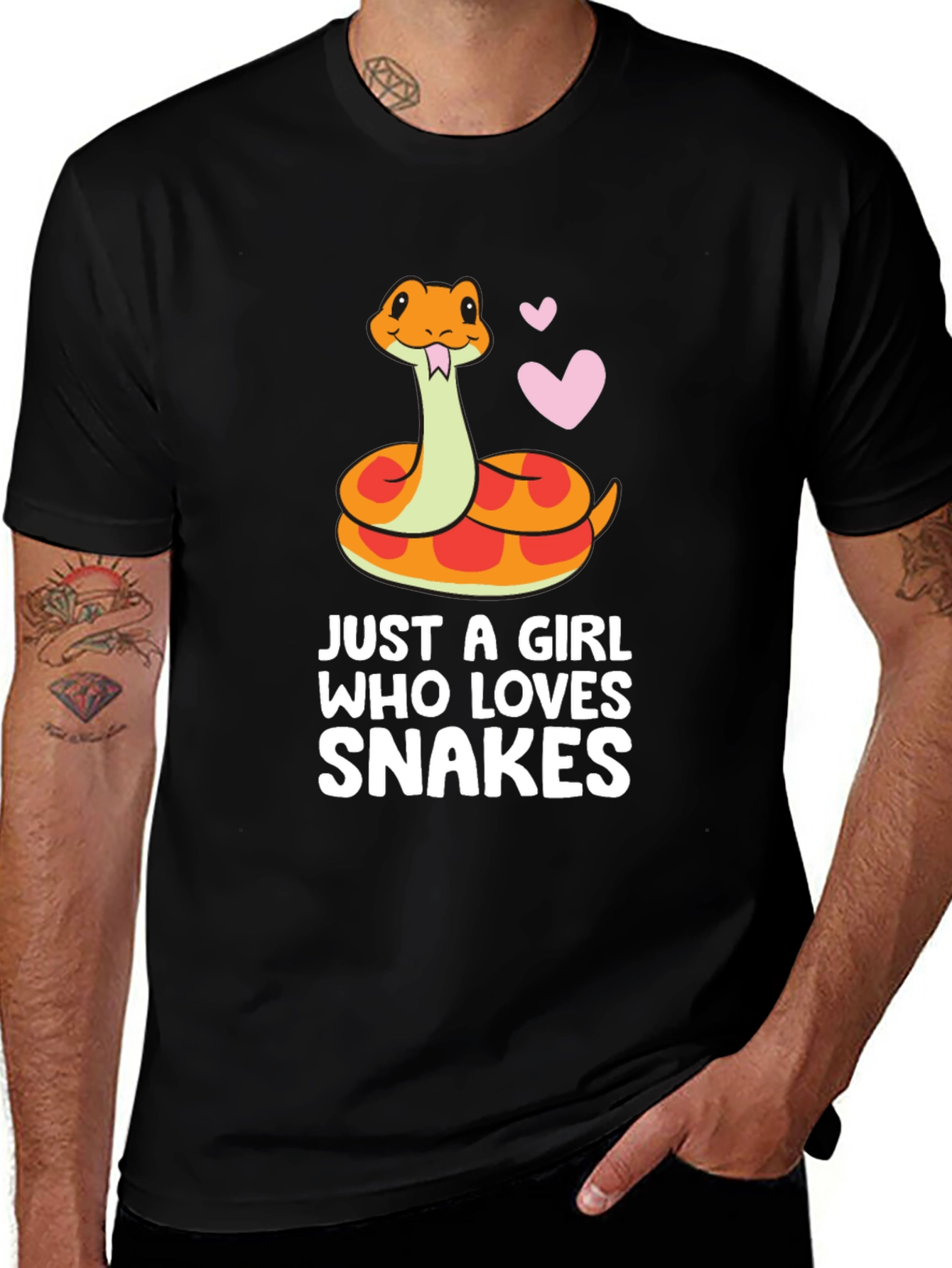 Variant 9 of Snake Lover T-Shirt - Cute Cartoon Reptile Tee