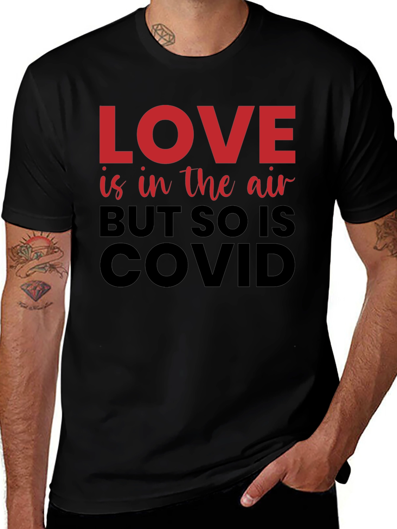 Variant 14 of Love is in the Air, COVID is Too - Graphic Tee