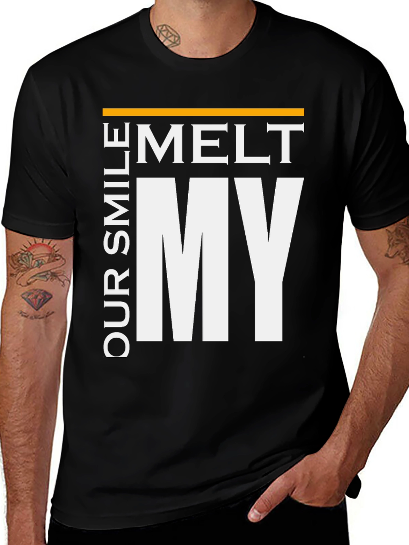 Variant 4 of Melt My Smile Graphic Tee - Black