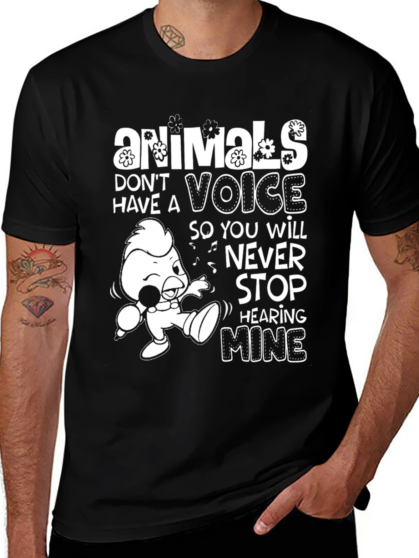 Variant 6 of Animals Voice Graphic T-Shirt