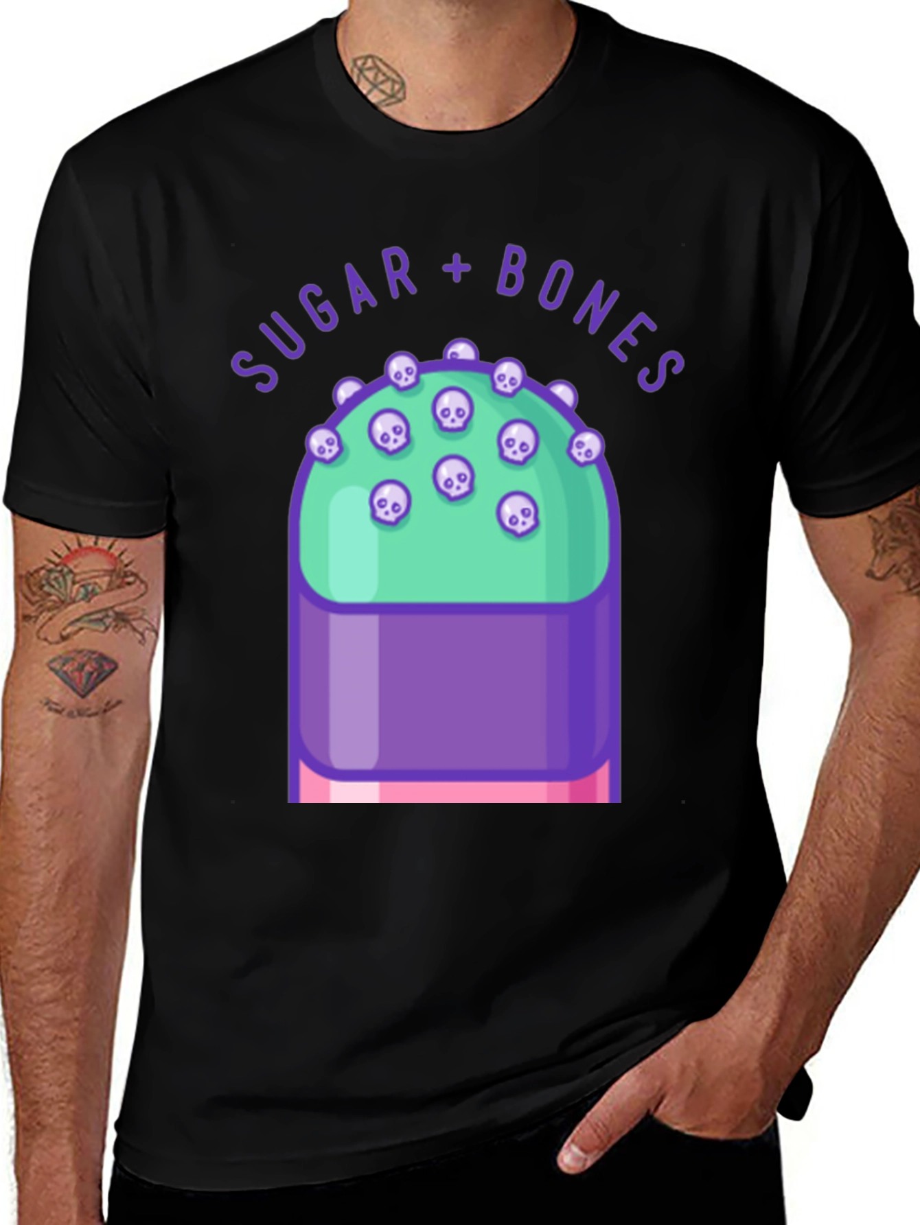 Variant 21 of Sugar + Bones T-Shirt - Spooky Sweet Style
