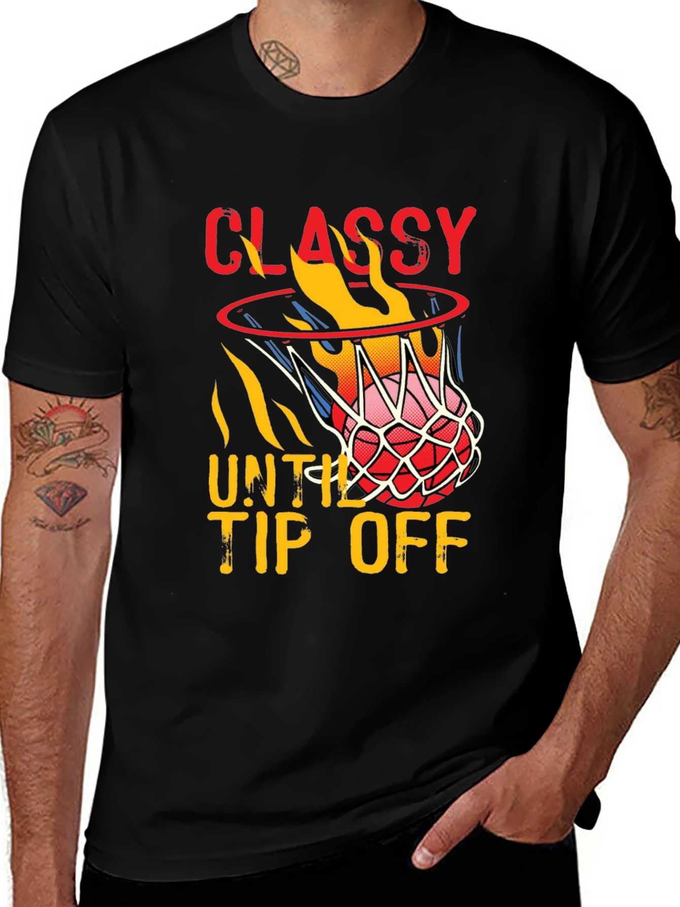 Variant 23 of Classy Until Tip Off Graphic Tee