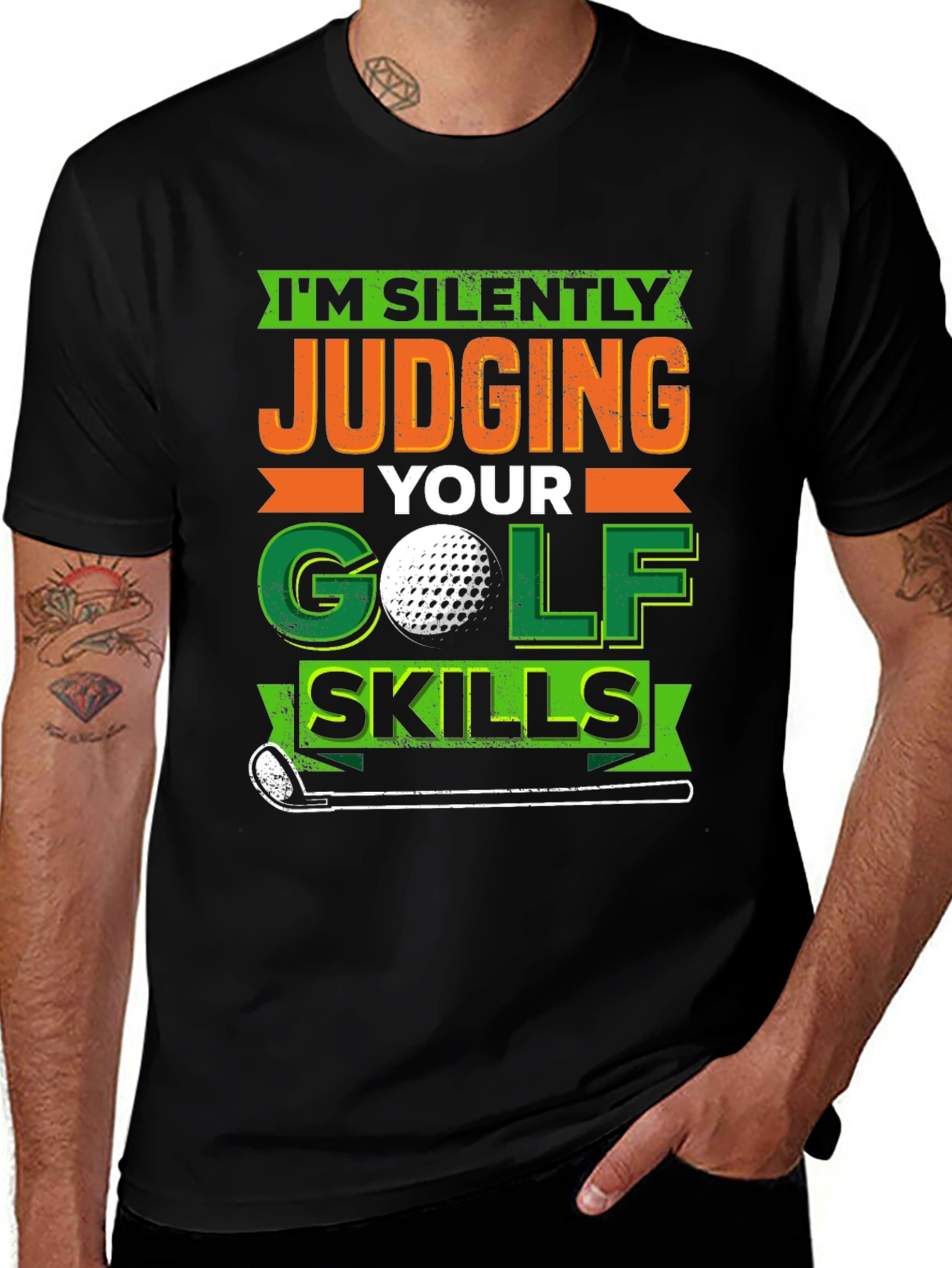 Variant 4 of I'm Silently Judging Golf Skills T-Shirt