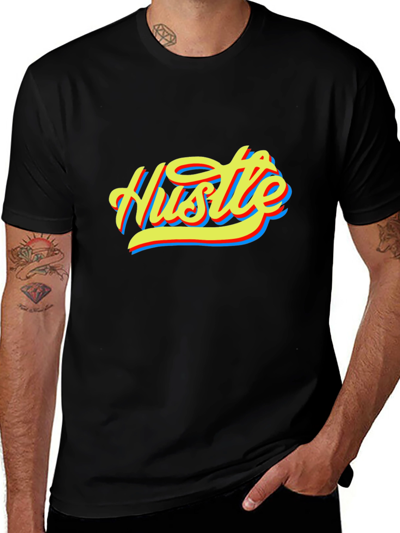 Variant 12 of Hustle Graphic Tee - Bold Streetwear Style