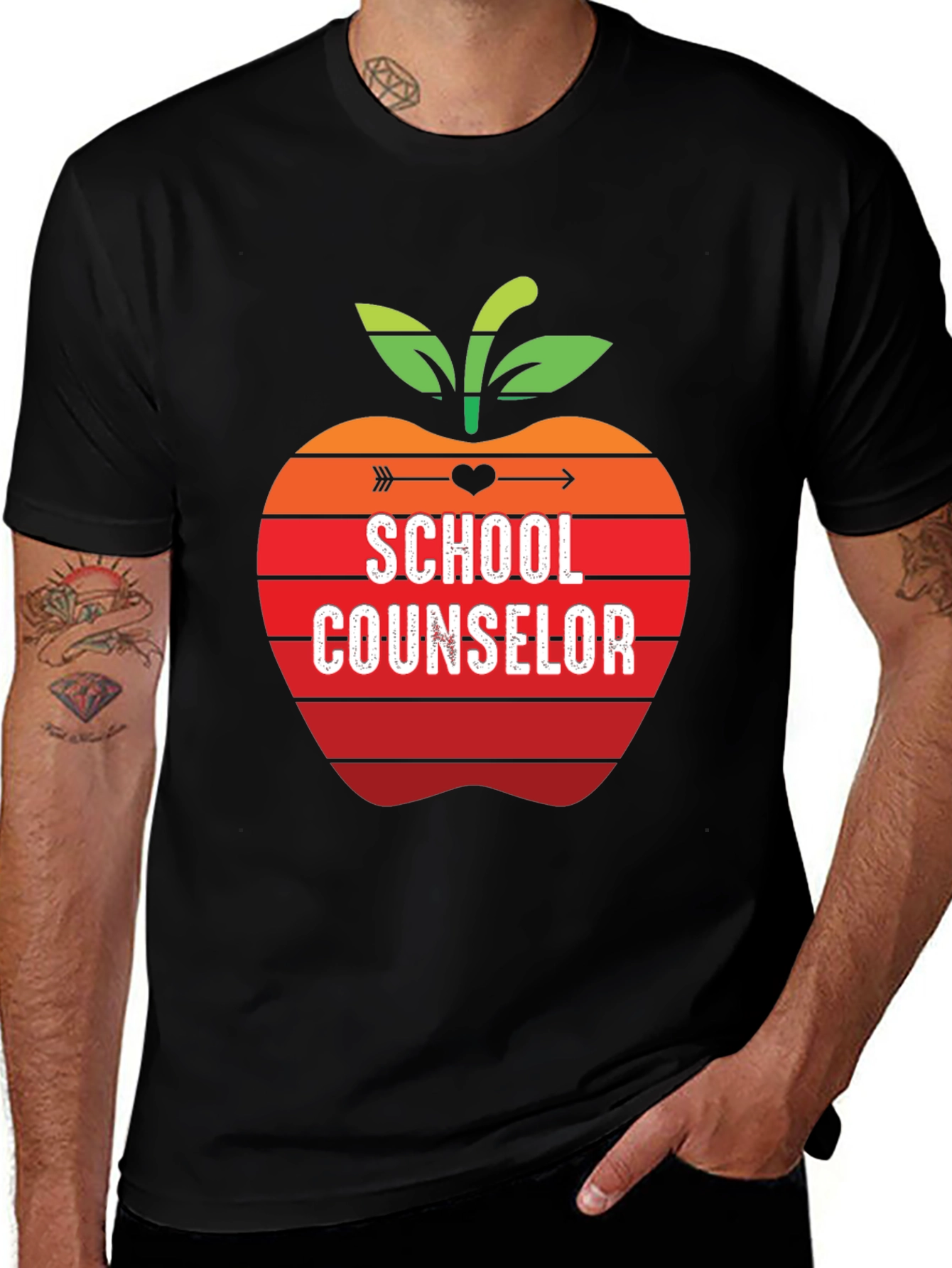 Variant 15 of School Counselor Apple Graphic Tee