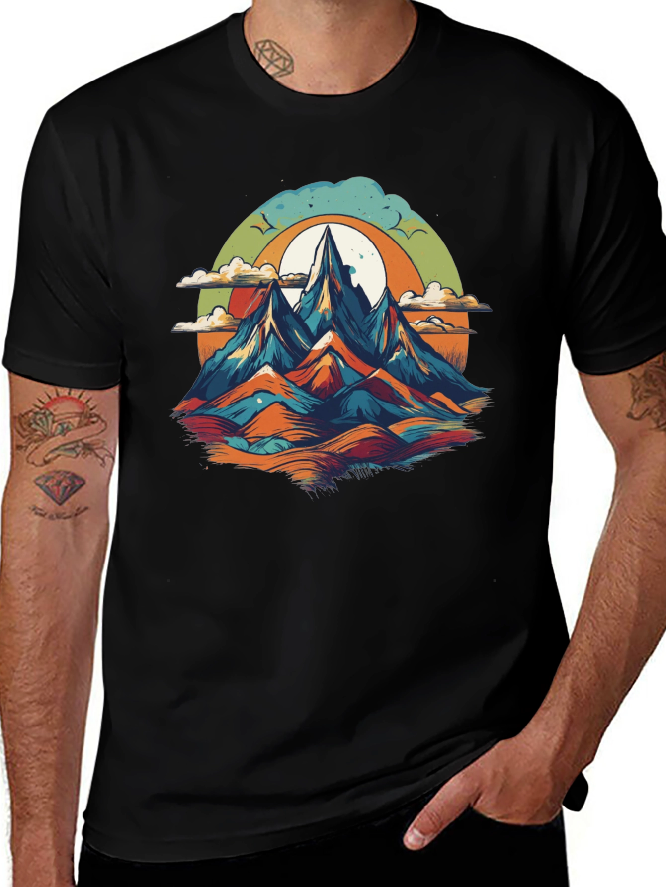 Variant 11 of Mountain Graphic Tee - Black Unisex T-Shirt