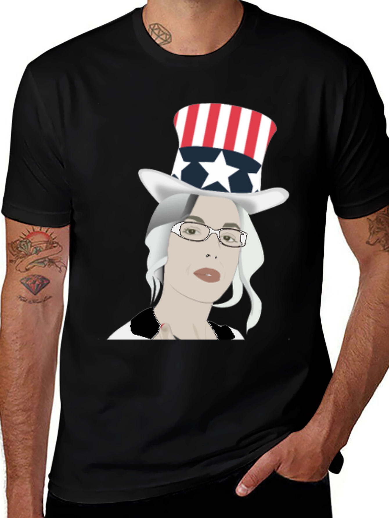 Variant 21 of Patriotic Woman Graphic Tee