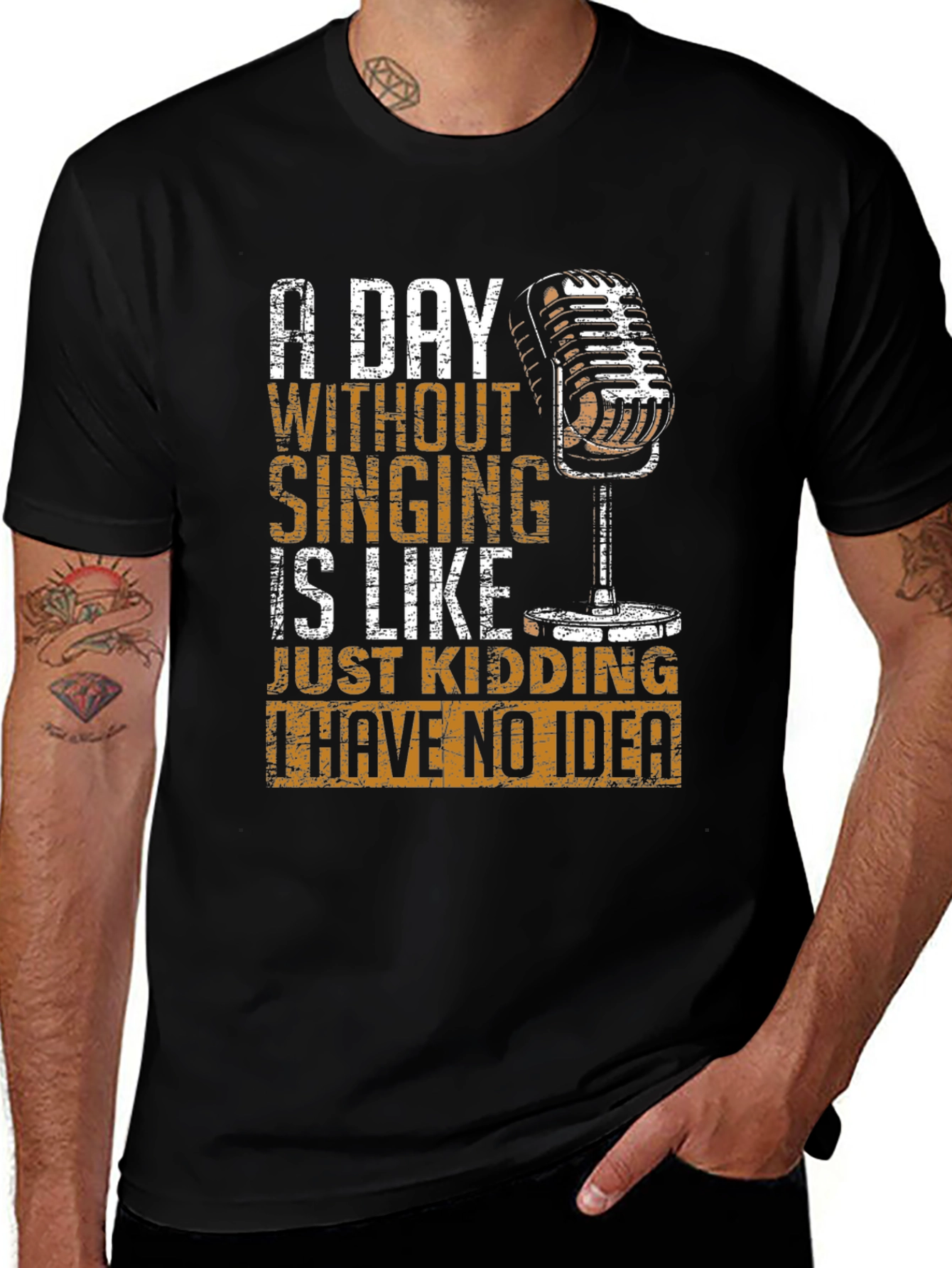 Variant 28 of Singing Lover T-Shirt - A Day Without Singing Funny Tee
