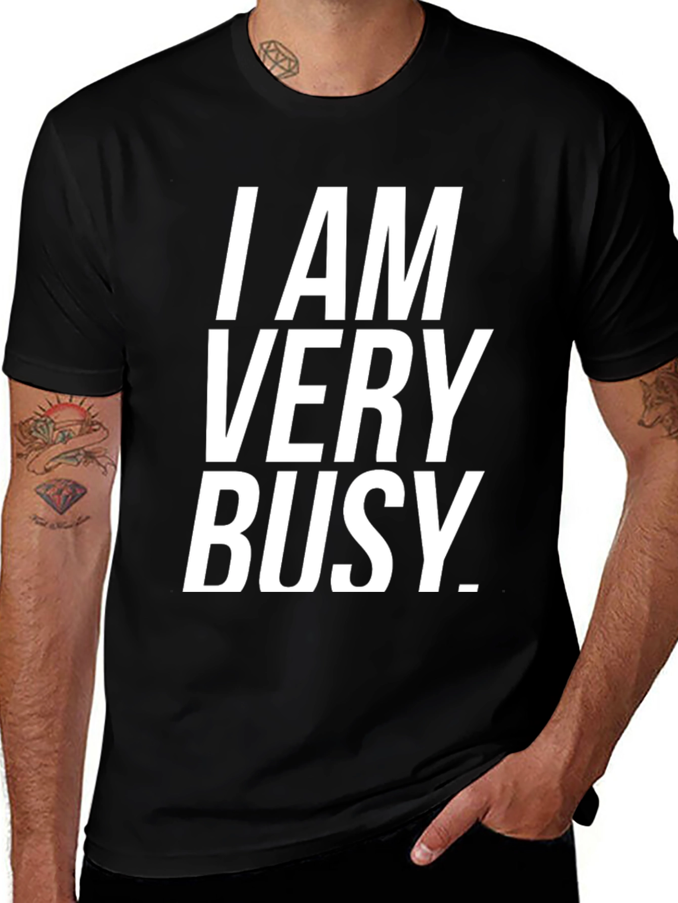 Variant 8 of I Am Very Busy Graphic Tee - Soft Cotton Blend