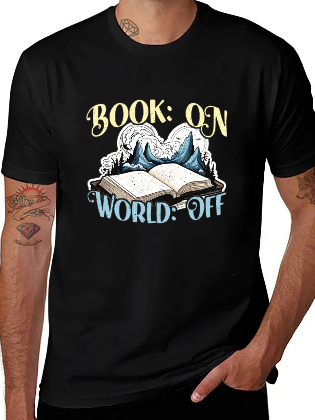 Variant 4 of Book On World Off Graphic T-Shirt