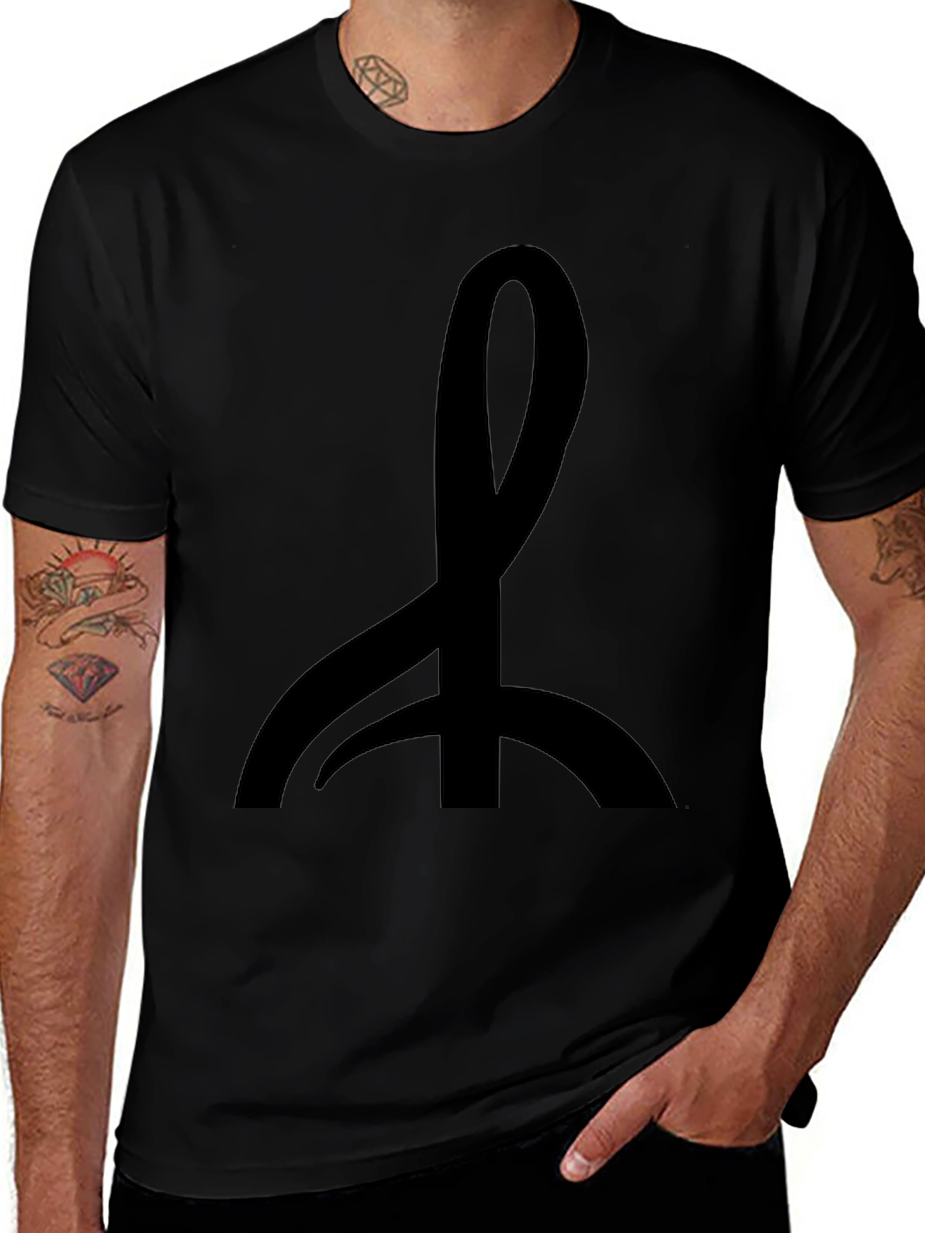 Variant 20 of Black Graphic Tee - Abstract Symbol