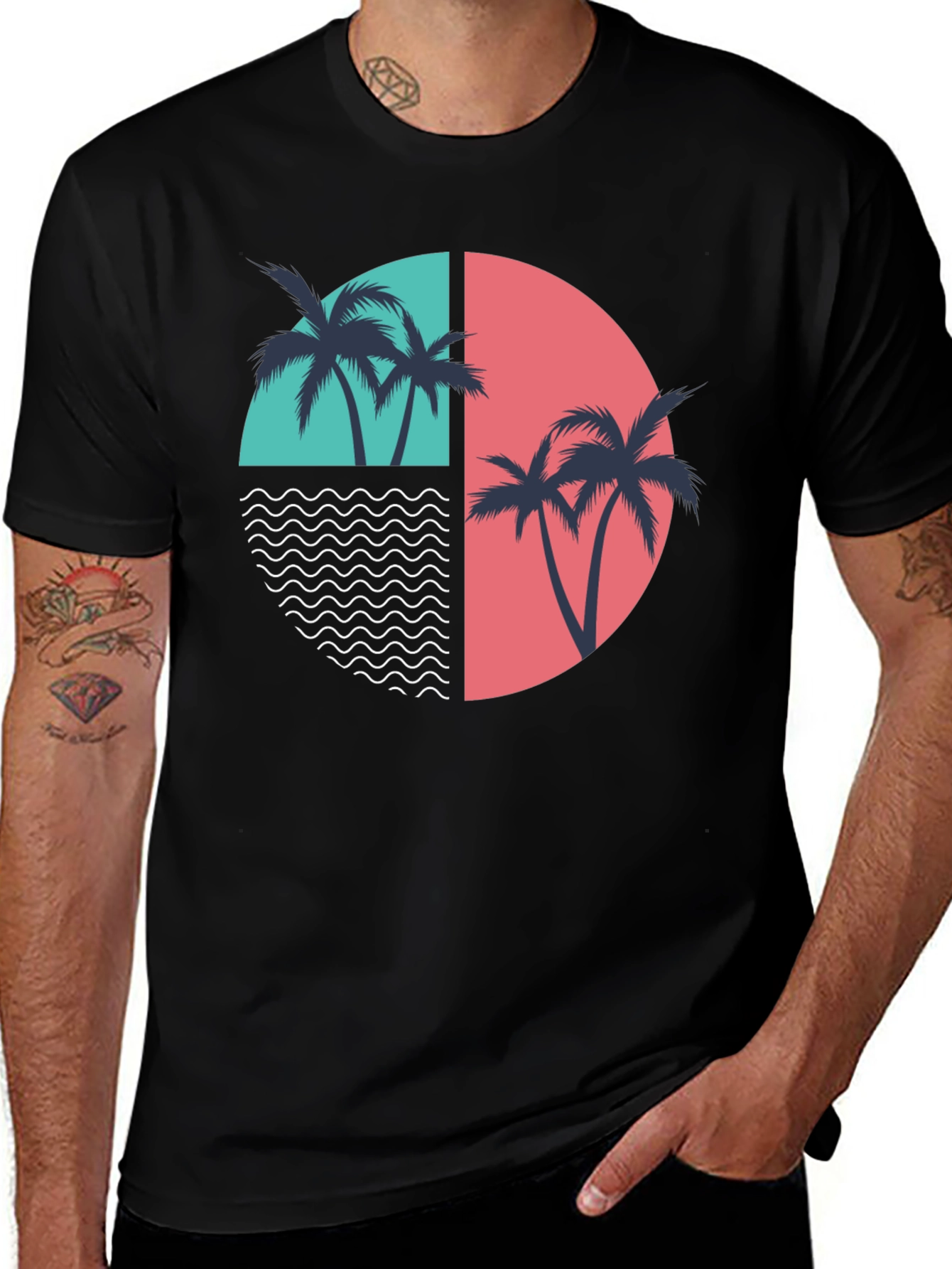 Retro Palm Tree Graphic Tee