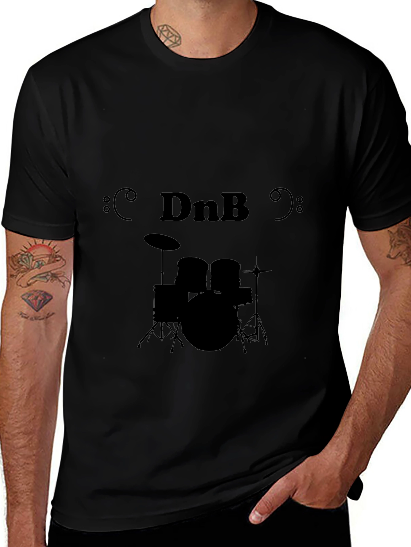 Variant 9 of DnB Drum Kit Graphic Tee - Music Lover T-Shirt