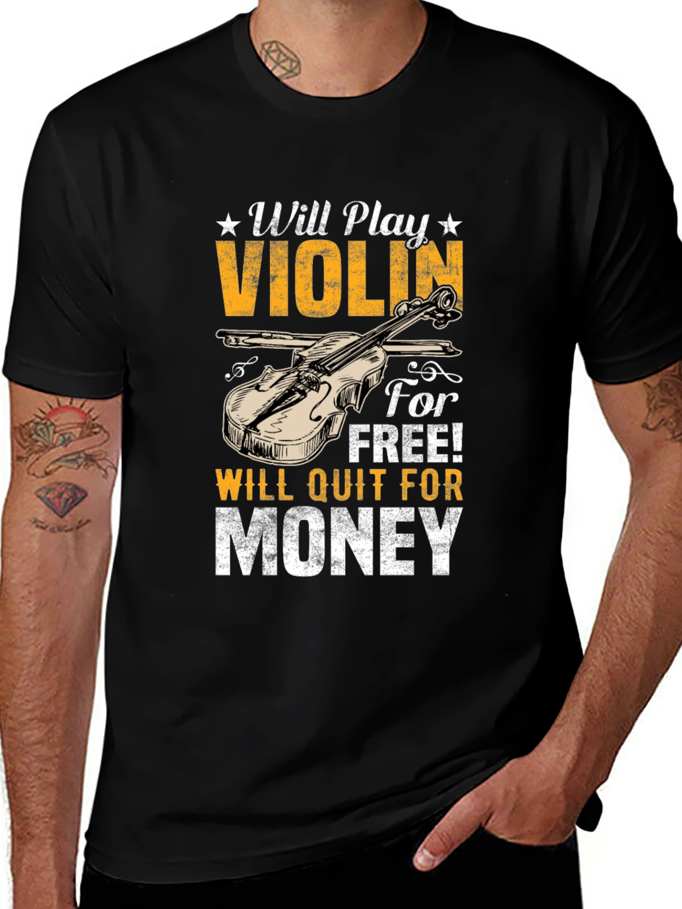 Variant 14 of Will Play Violin for Free T-Shirt