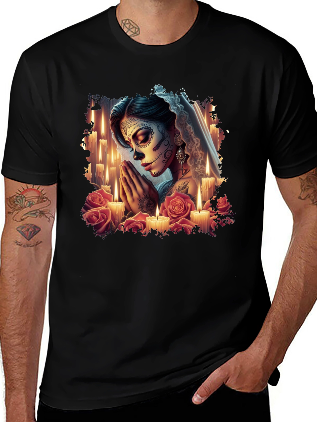 Variant 25 of Day of the Dead Woman T-Shirt