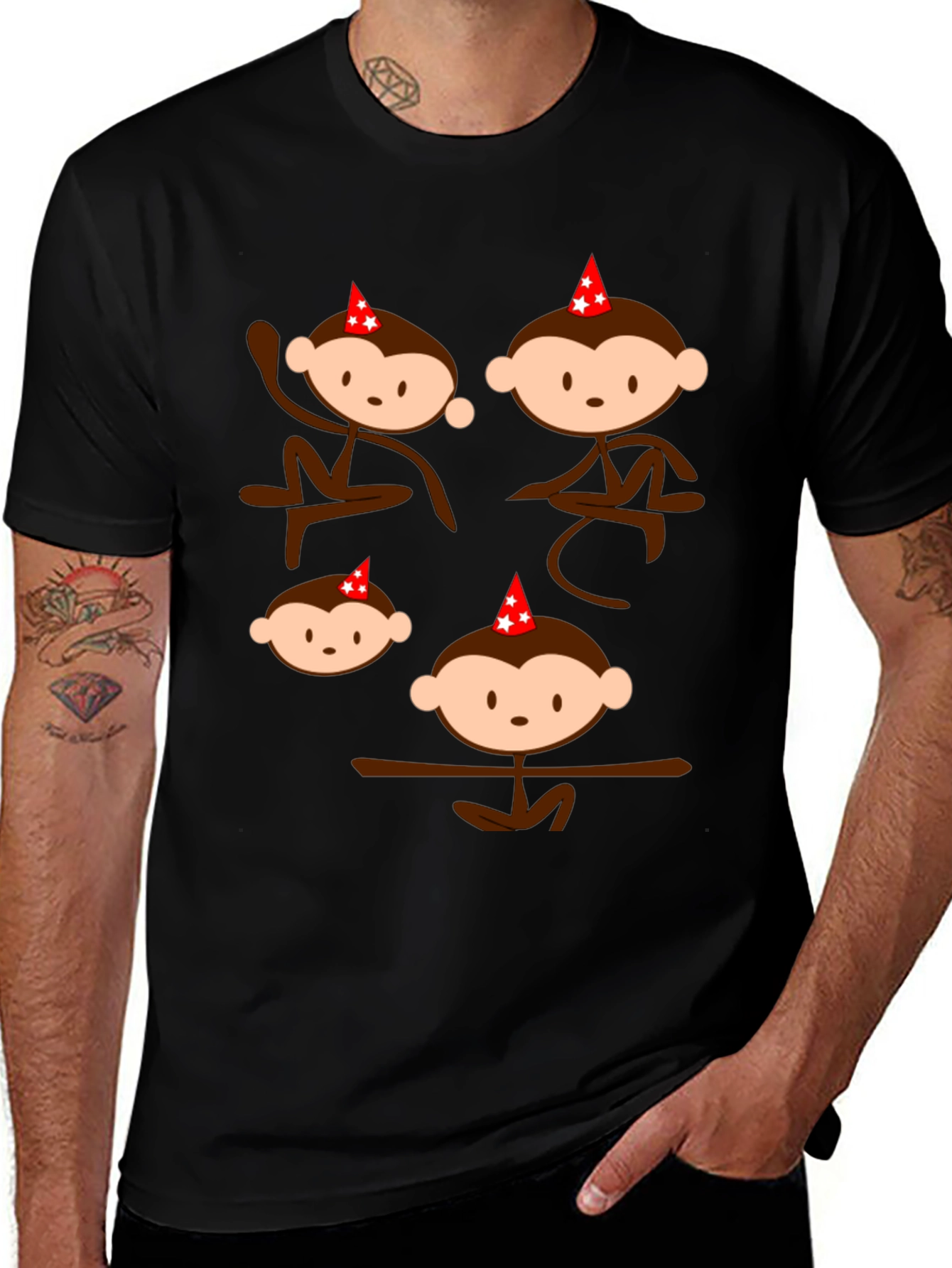 Variant 17 of Monkey Birthday Party T-Shirt