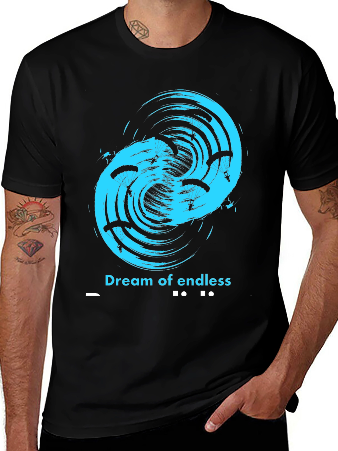 Variant 17 of Dream of Endless Paragliding T-Shirt
