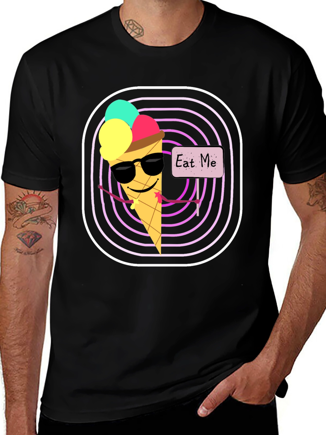 Variant 18 of Cool Ice Cream Eat Me Graphic Tee