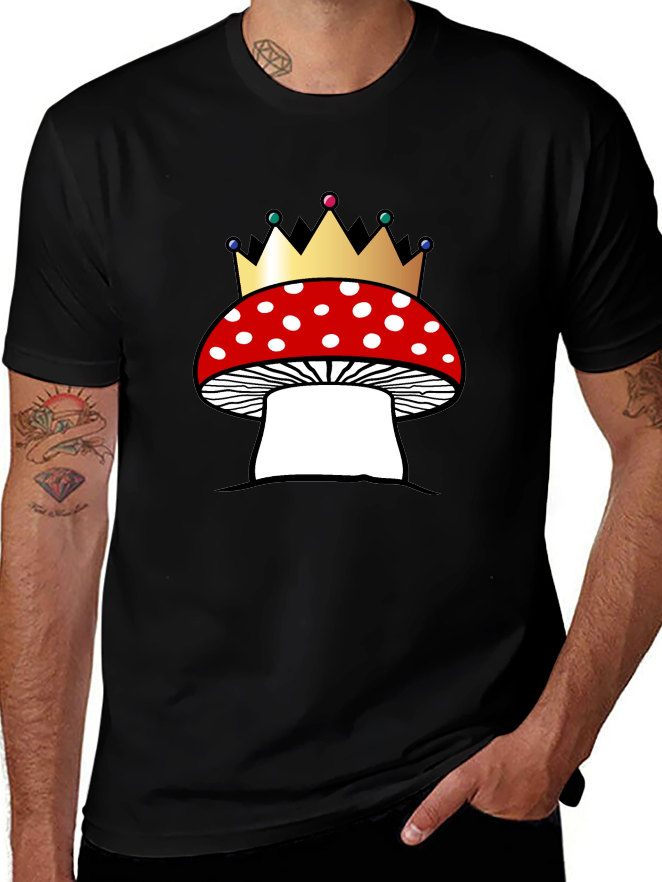 Variant 14 of Mushroom King T-Shirt - Quirky Graphic Tee